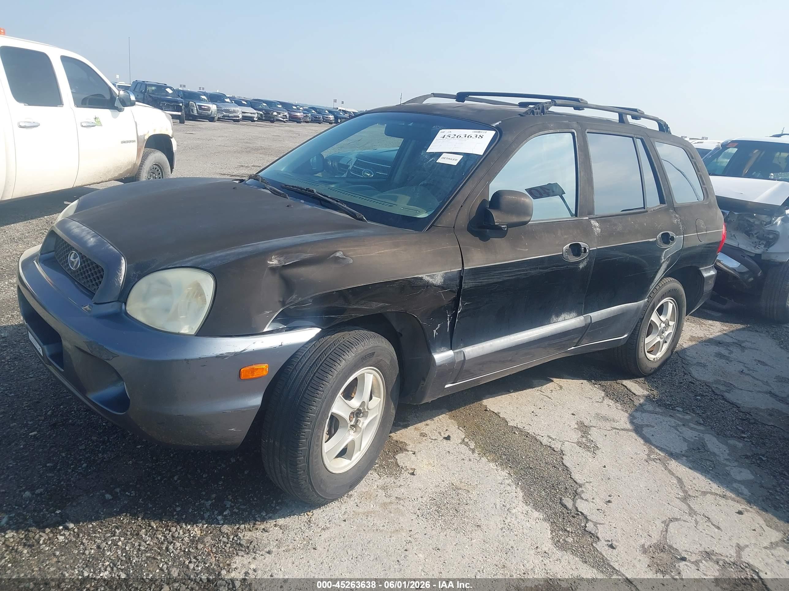 2003 Hyundai Santa Fe Gls/lx Black vin: KM8SC13D83U426807