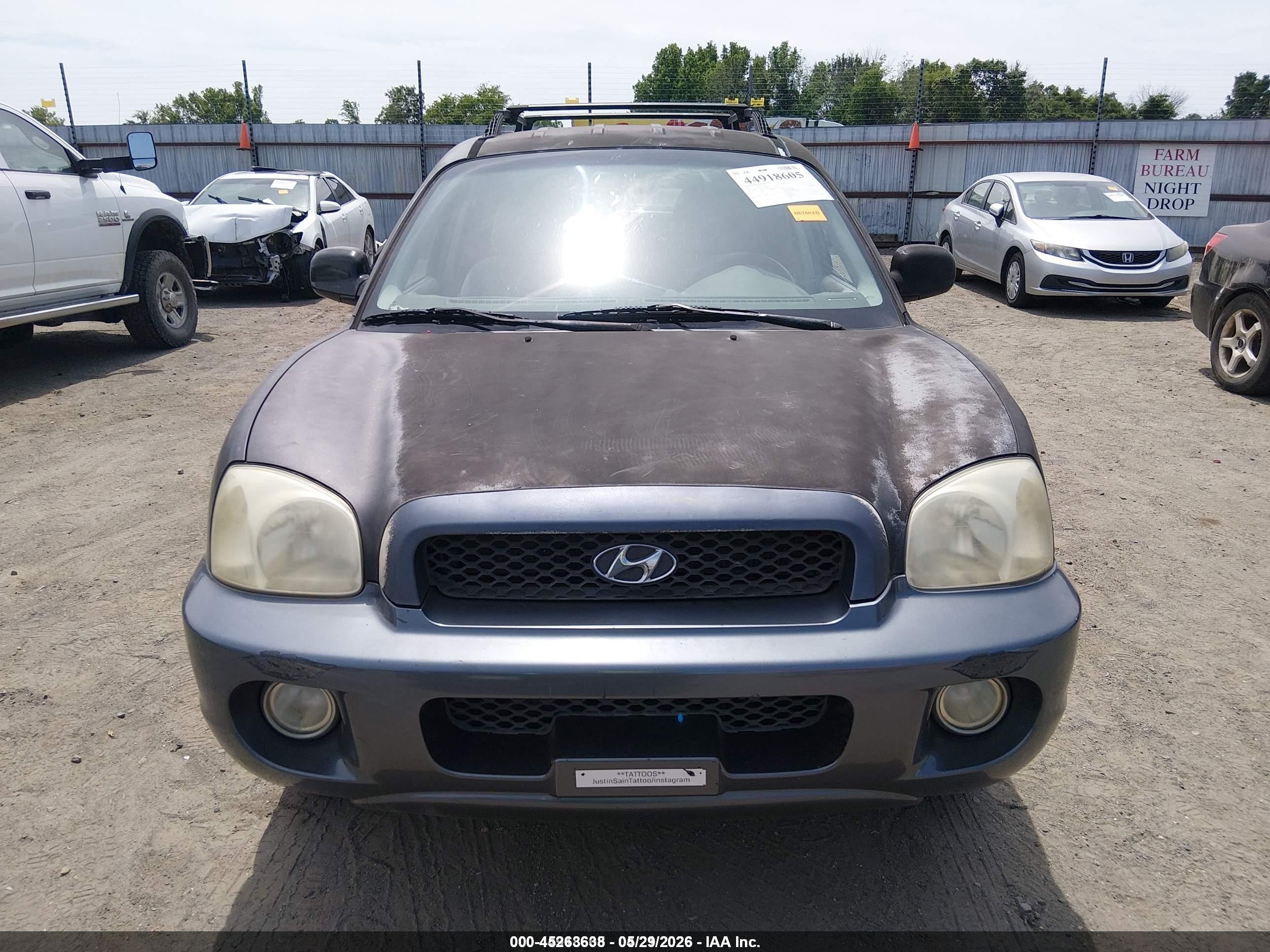 2003 Hyundai Santa Fe Gls/lx Black vin: KM8SC13D83U426807