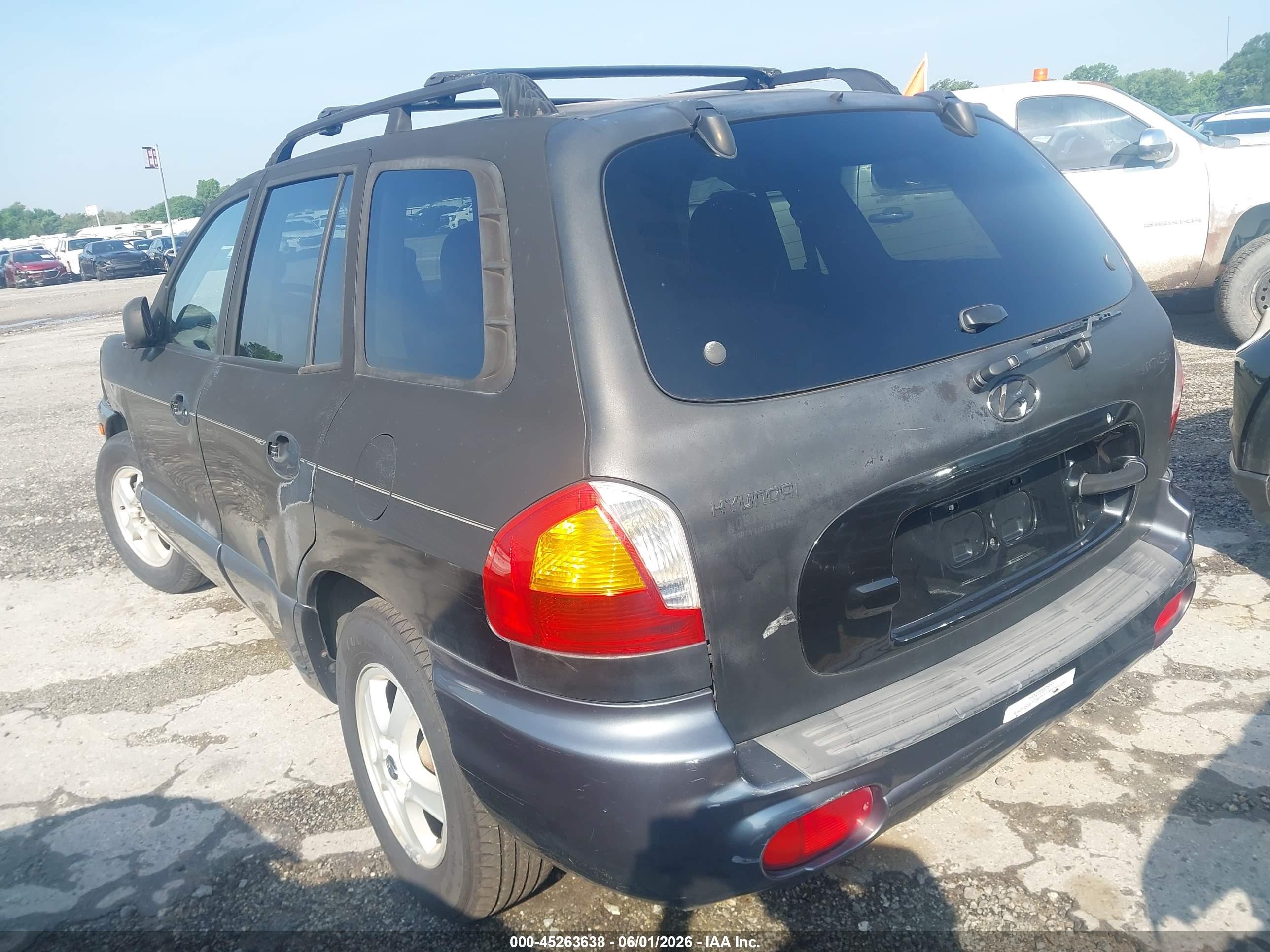 2003 Hyundai Santa Fe Gls/lx Black vin: KM8SC13D83U426807