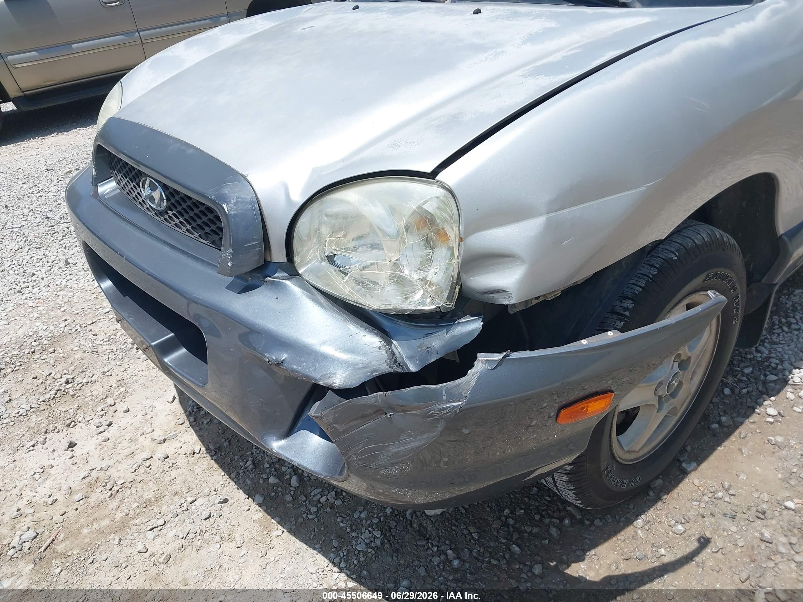 2003 Hyundai Santa Fe Gls/lx Silver vin: KM8SC13D83U437175