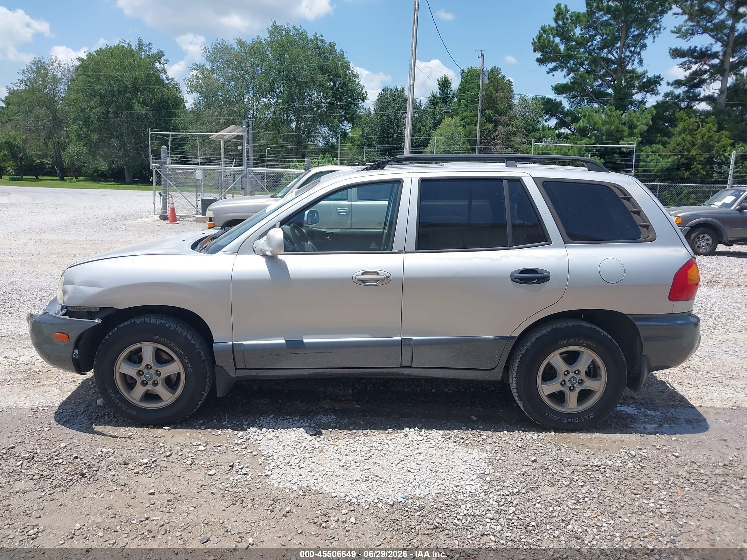 2003 Hyundai Santa Fe Gls/lx Silver vin: KM8SC13D83U437175