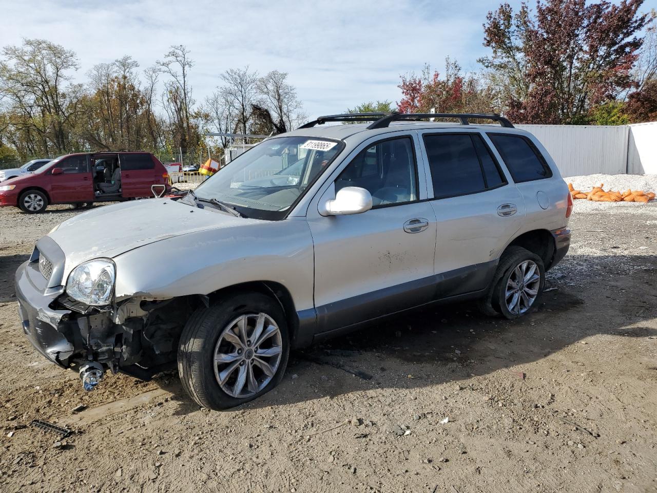 2003 Hyundai Santa Fe Gls Silver vin: KM8SC13D83U553816