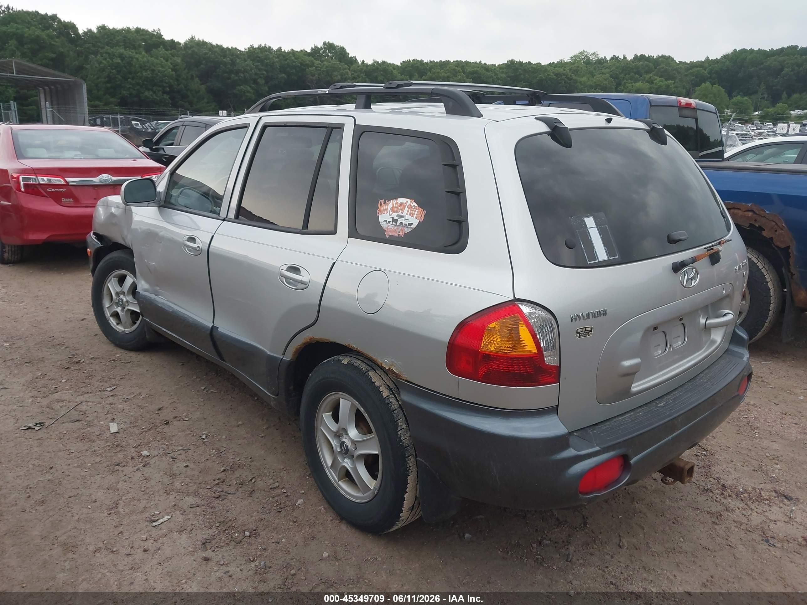 2004 Hyundai Santa Fe Gls Silver vin: KM8SC13D84U648393