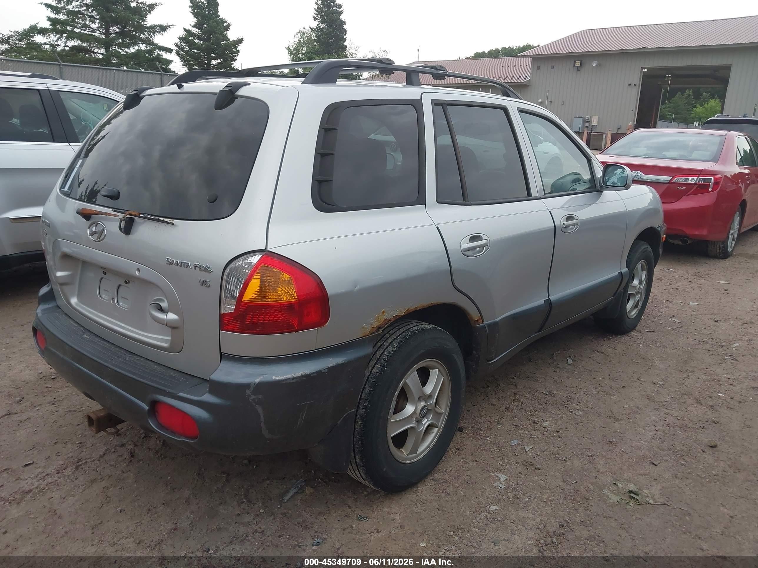2004 Hyundai Santa Fe Gls Silver vin: KM8SC13D84U648393