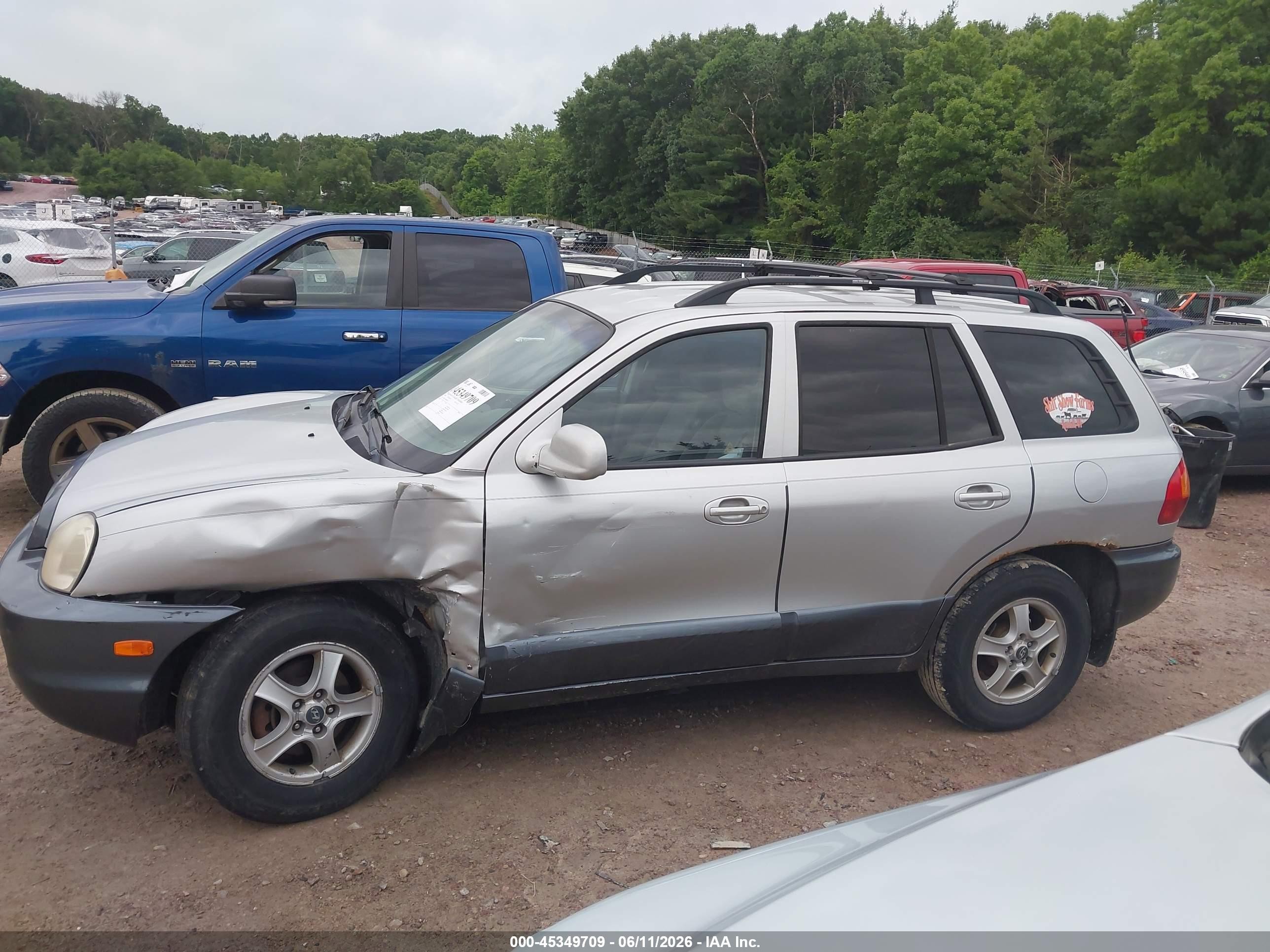 2004 Hyundai Santa Fe Gls Silver vin: KM8SC13D84U648393