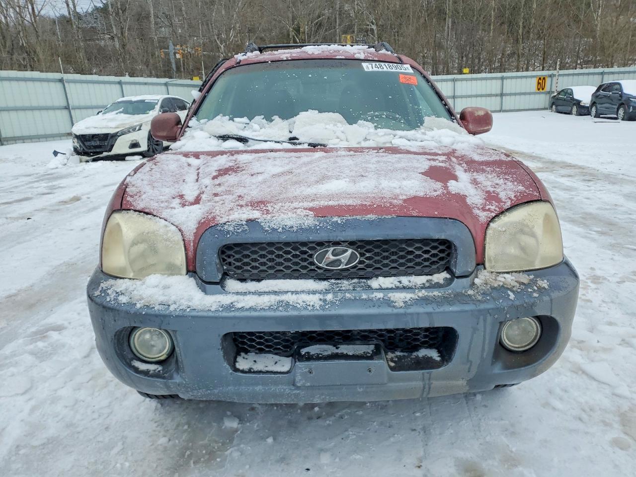 2004 Hyundai Santa Fe Maroon vin: KM8SC13D84U694645