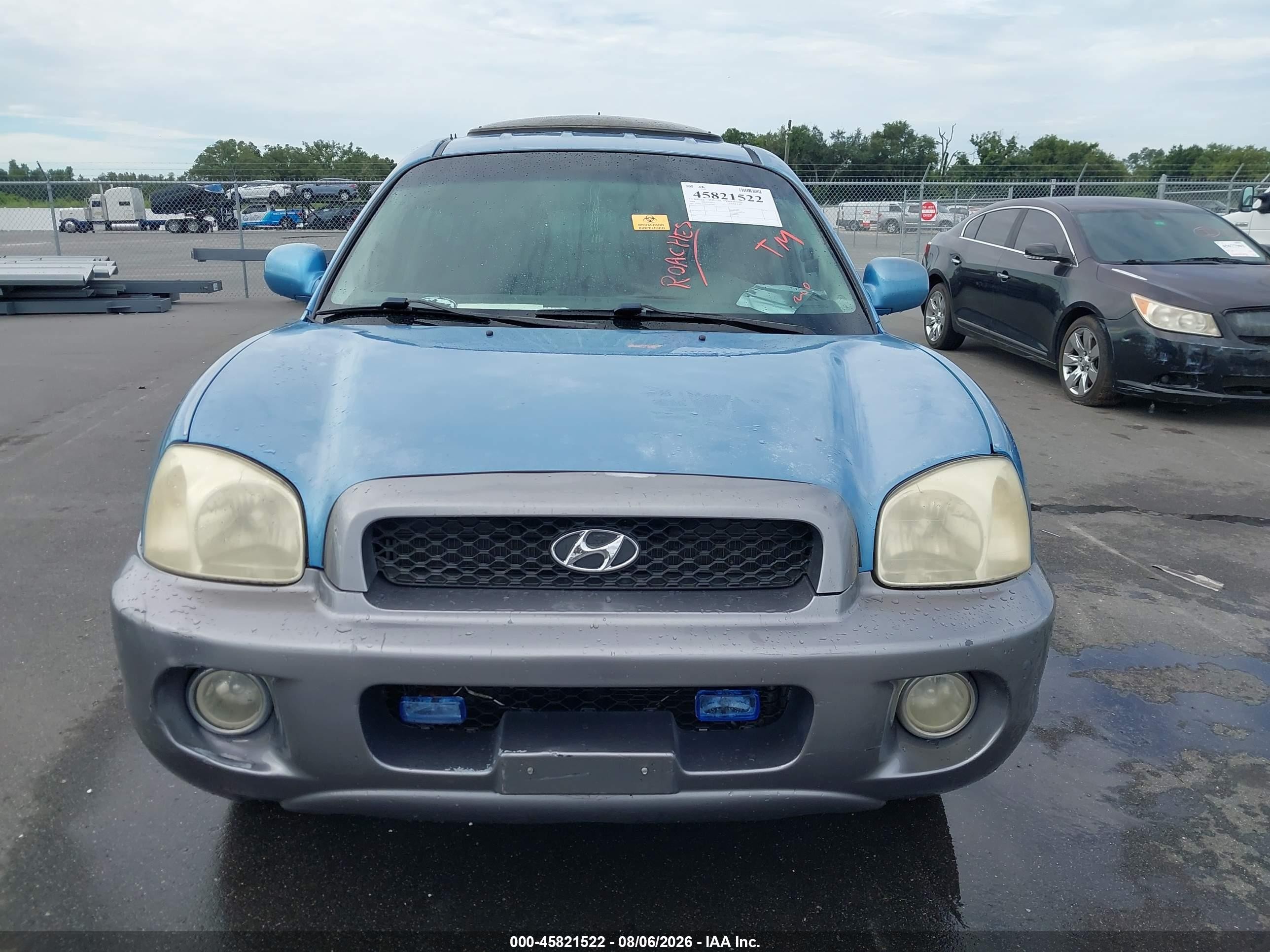 2004 Hyundai Santa Fe Gls Light Blue vin: KM8SC13D84U836945