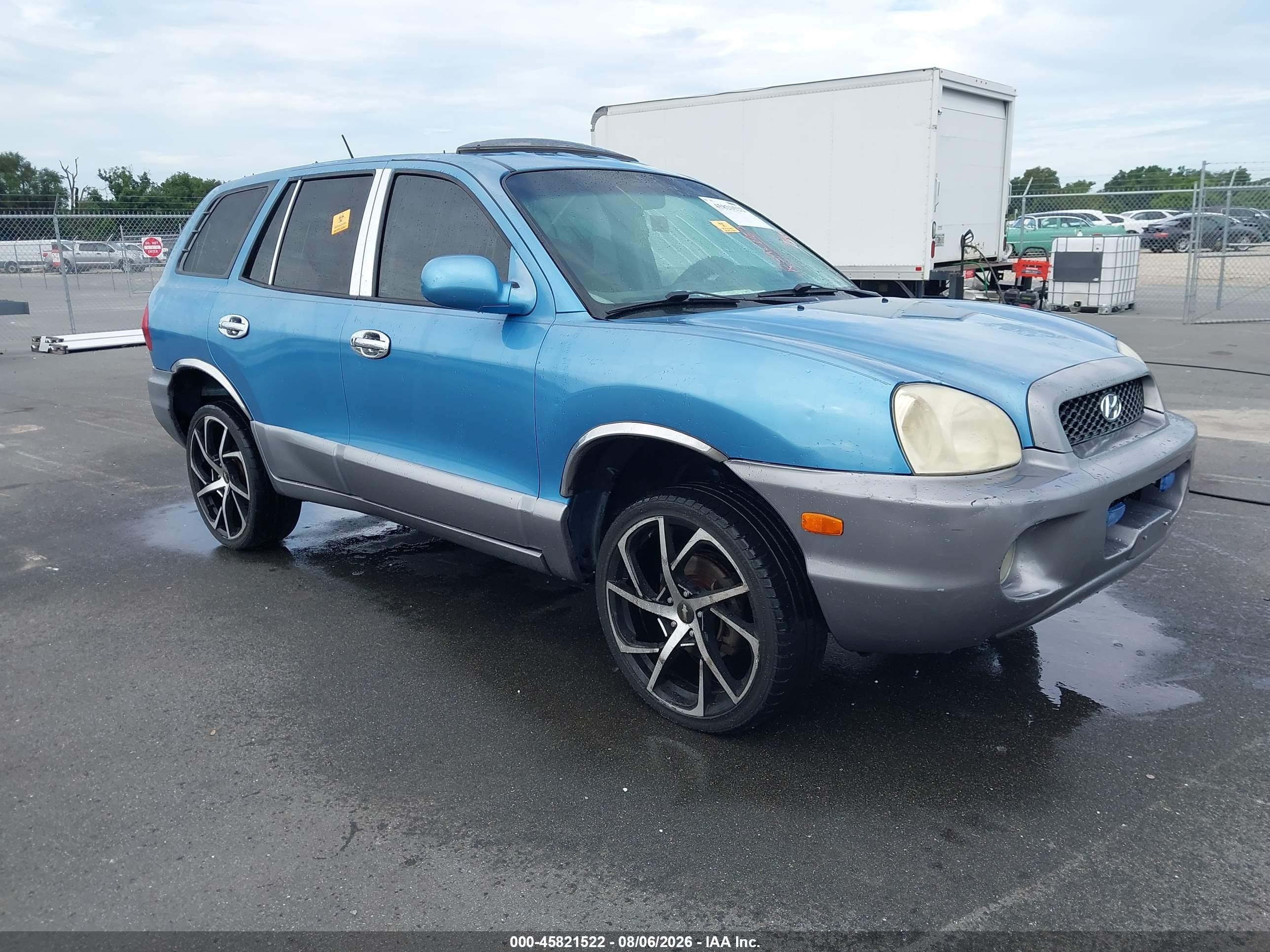 2004 Hyundai Santa Fe Gls Light Blue vin: KM8SC13D84U836945