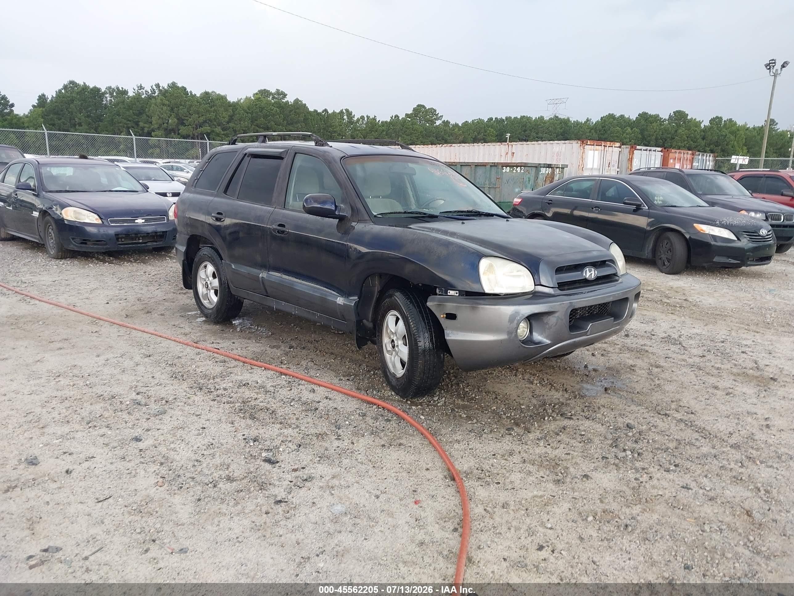 2005 Hyundai Santa Fe Gls Black vin: KM8SC13D85U963826