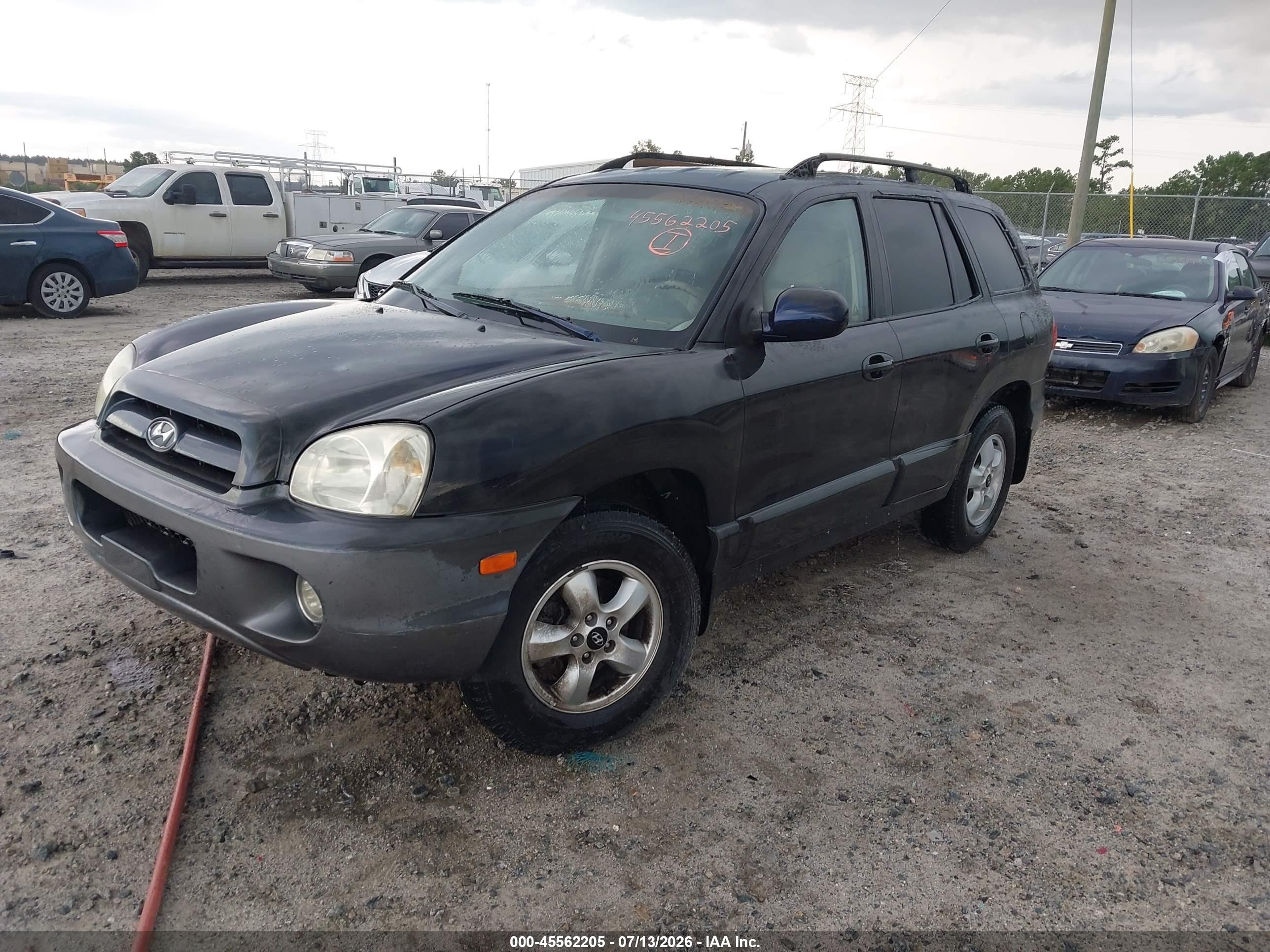 2005 Hyundai Santa Fe Gls Black vin: KM8SC13D85U963826