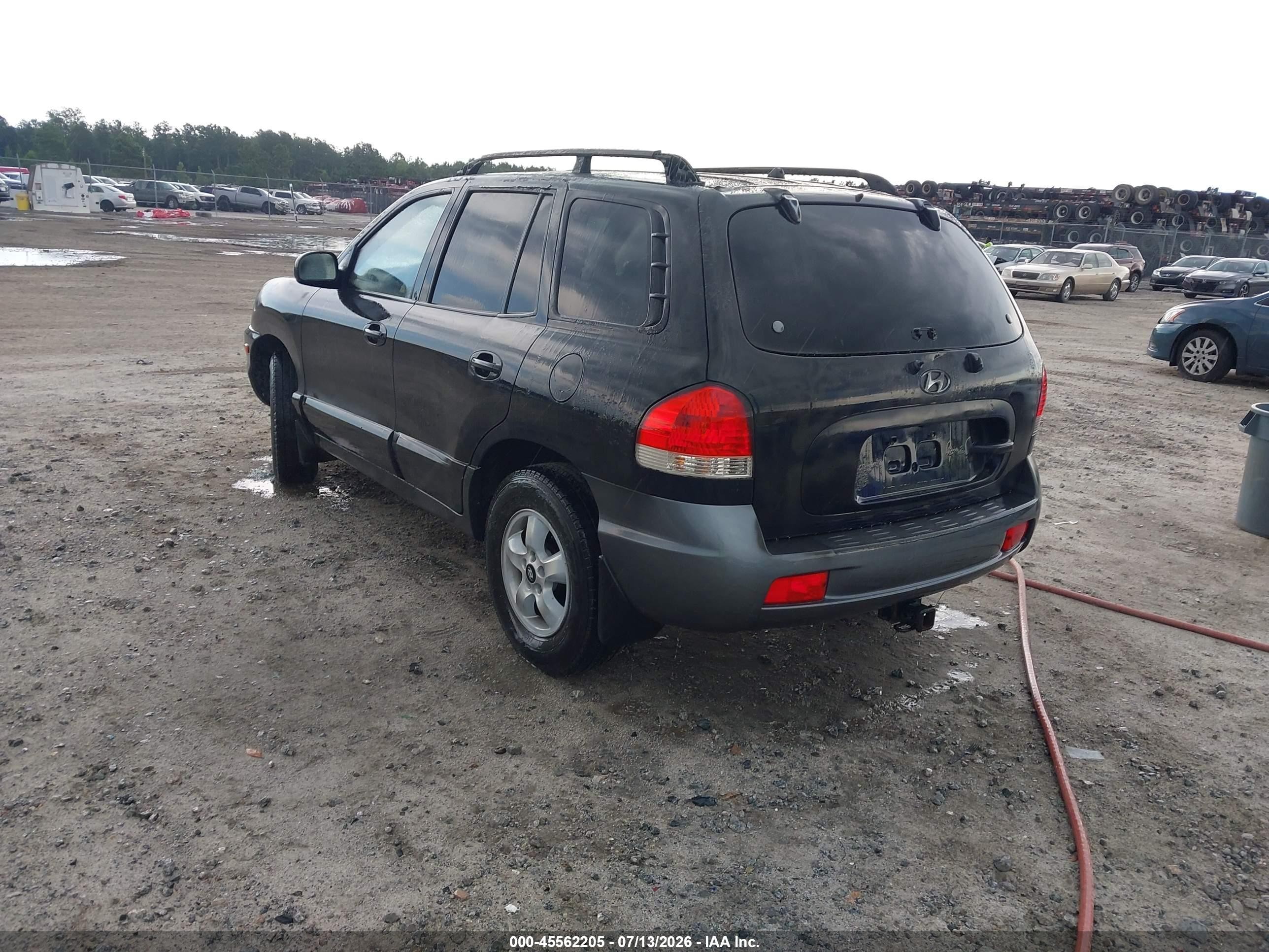 2005 Hyundai Santa Fe Gls Black vin: KM8SC13D85U963826