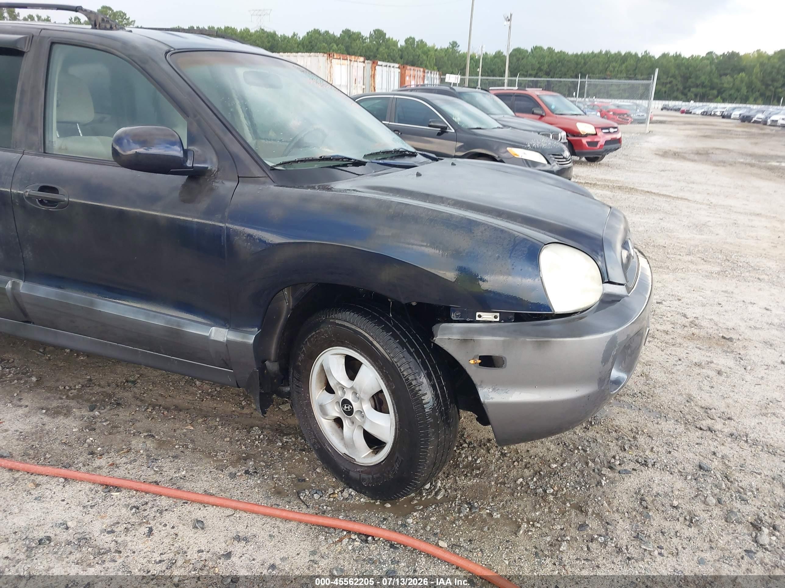 2005 Hyundai Santa Fe Gls Black vin: KM8SC13D85U963826
