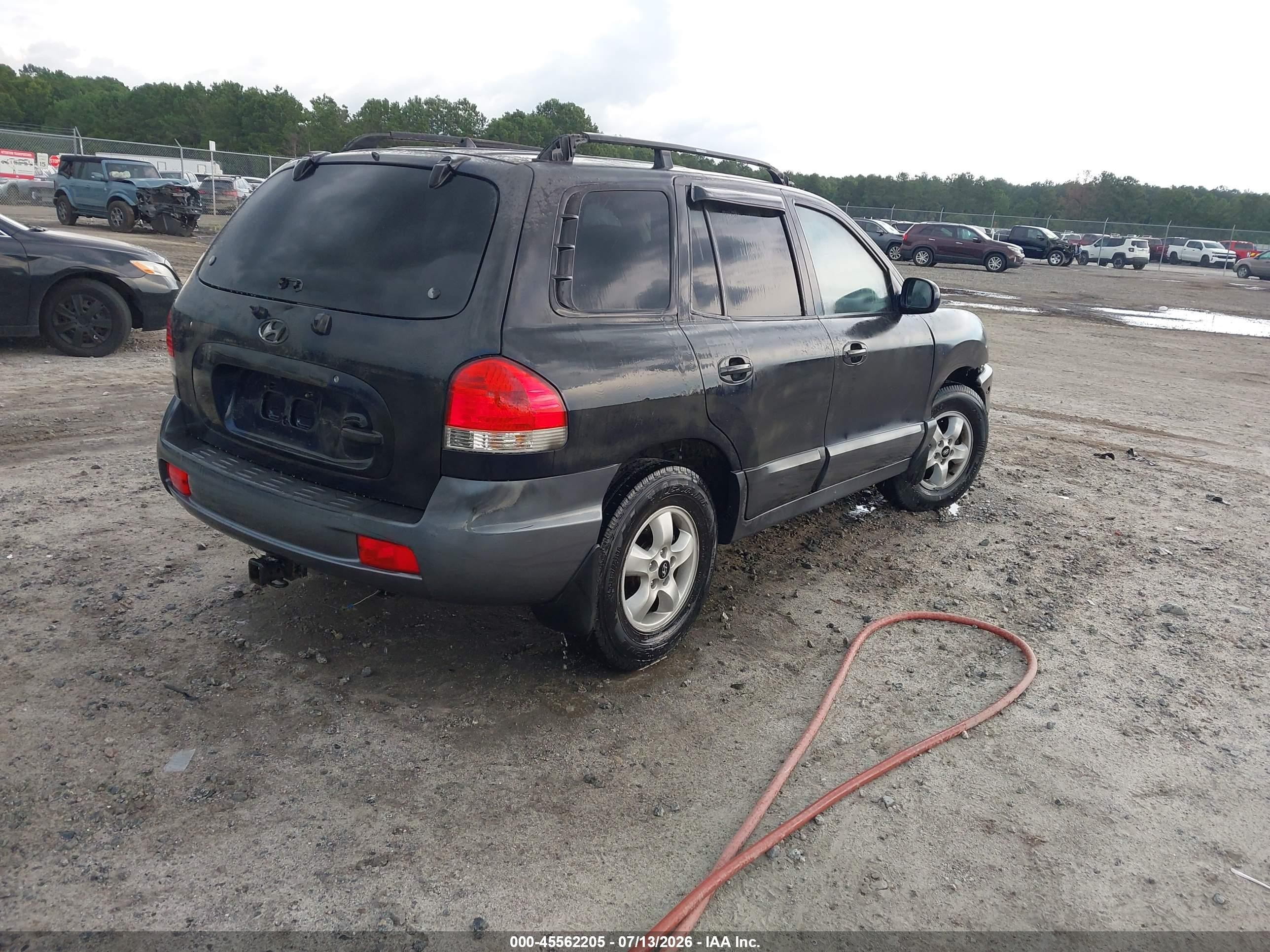 2005 Hyundai Santa Fe Gls Black vin: KM8SC13D85U963826
