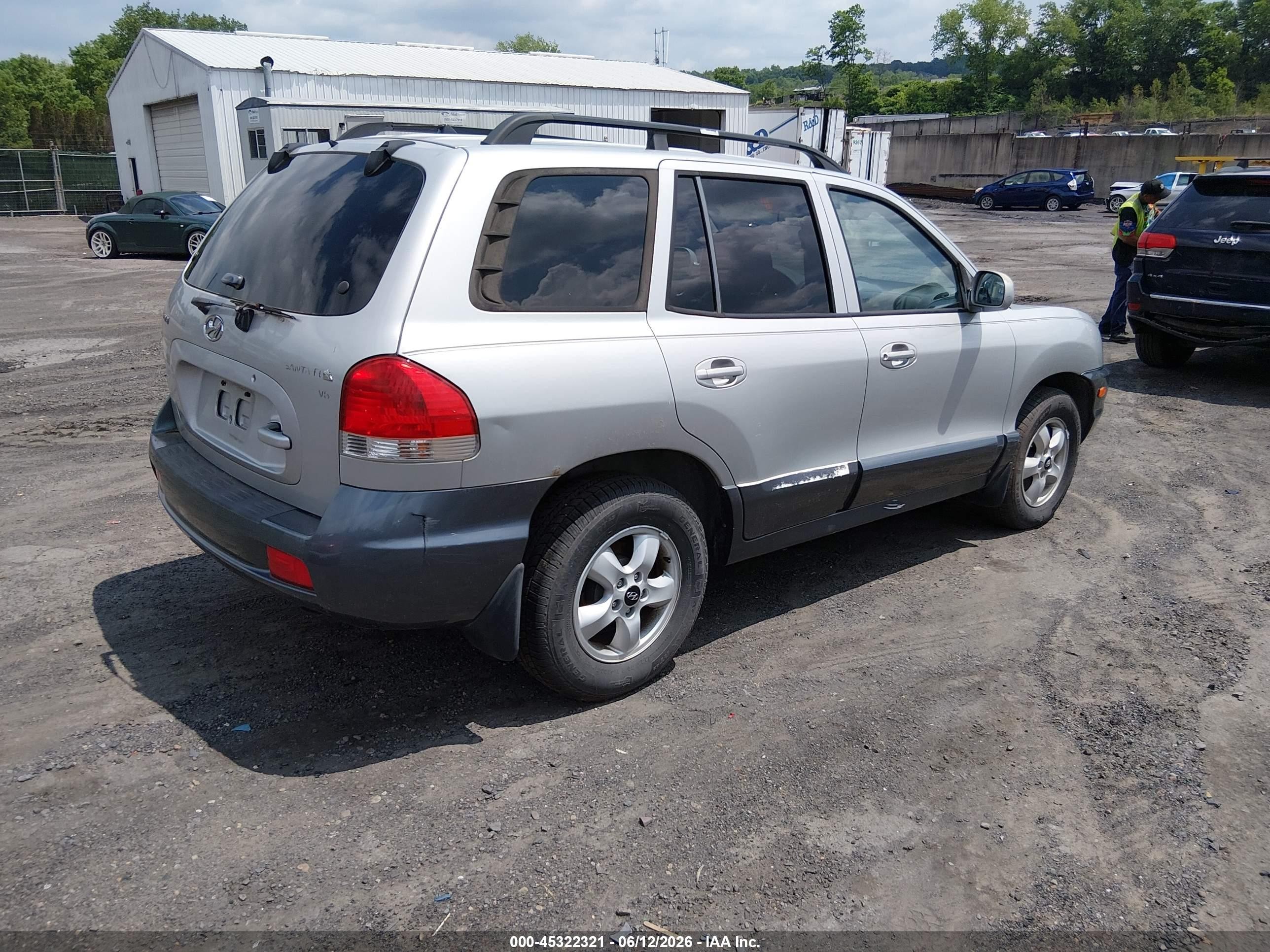 2005 Hyundai Santa Fe Gls Silver vin: KM8SC13D85U998270