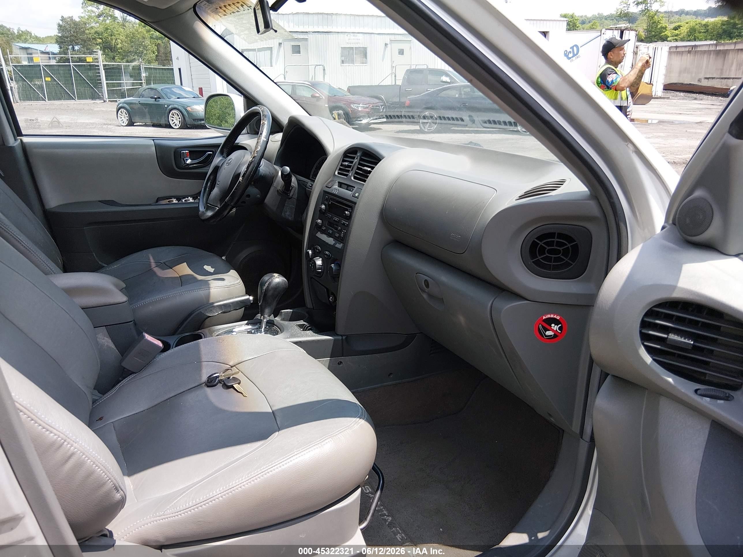2005 Hyundai Santa Fe Gls Silver vin: KM8SC13D85U998270
