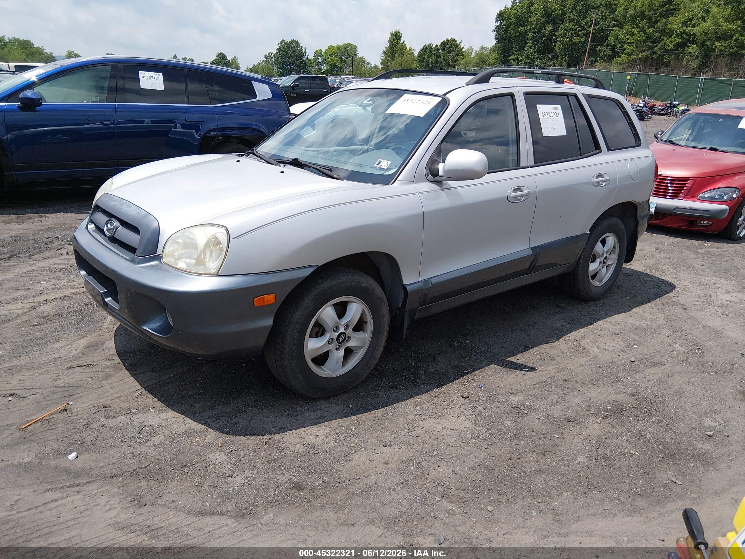 2005 Hyundai Santa Fe Gls Silver vin: KM8SC13D85U998270