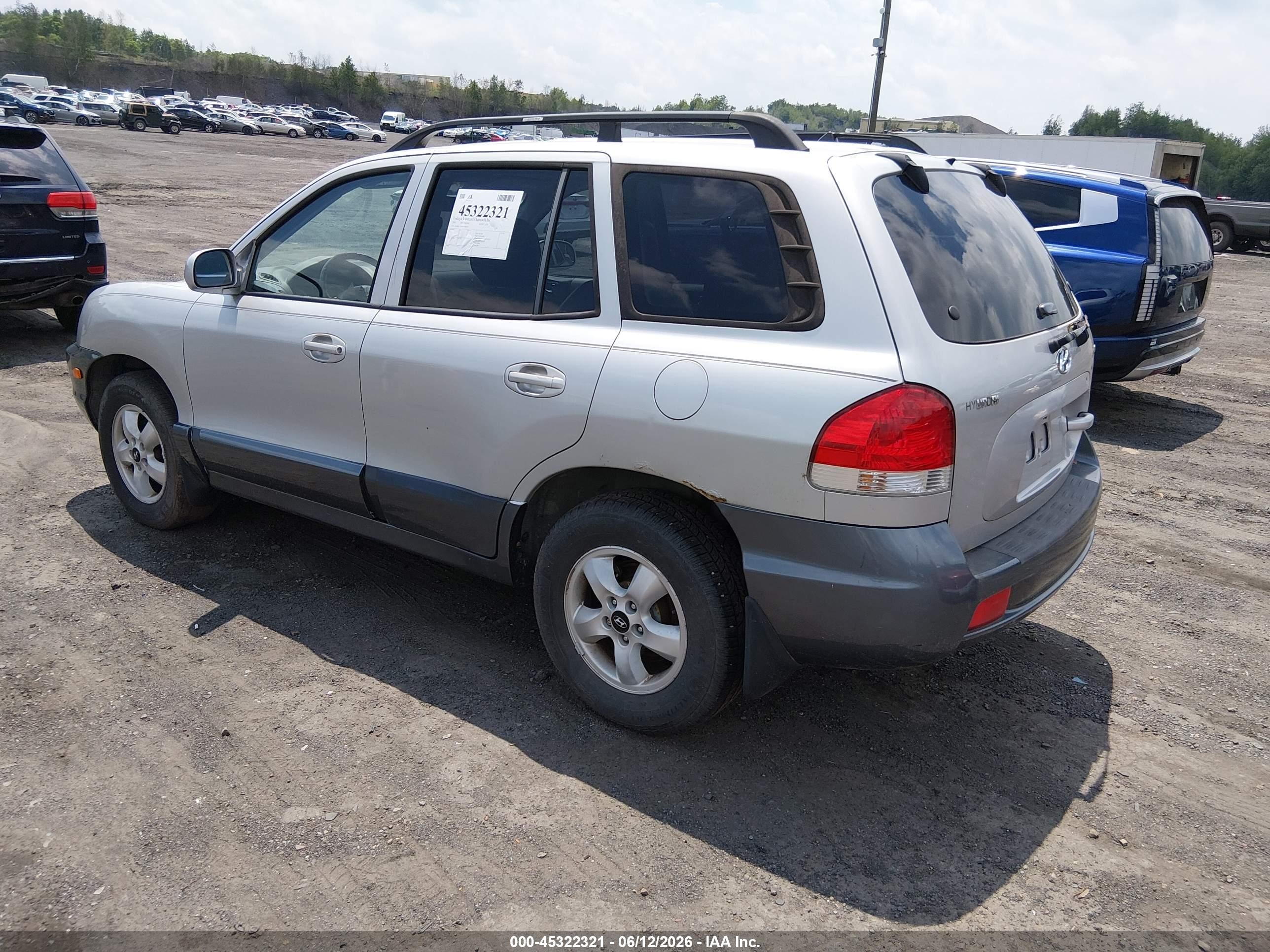 2005 Hyundai Santa Fe Gls Silver vin: KM8SC13D85U998270