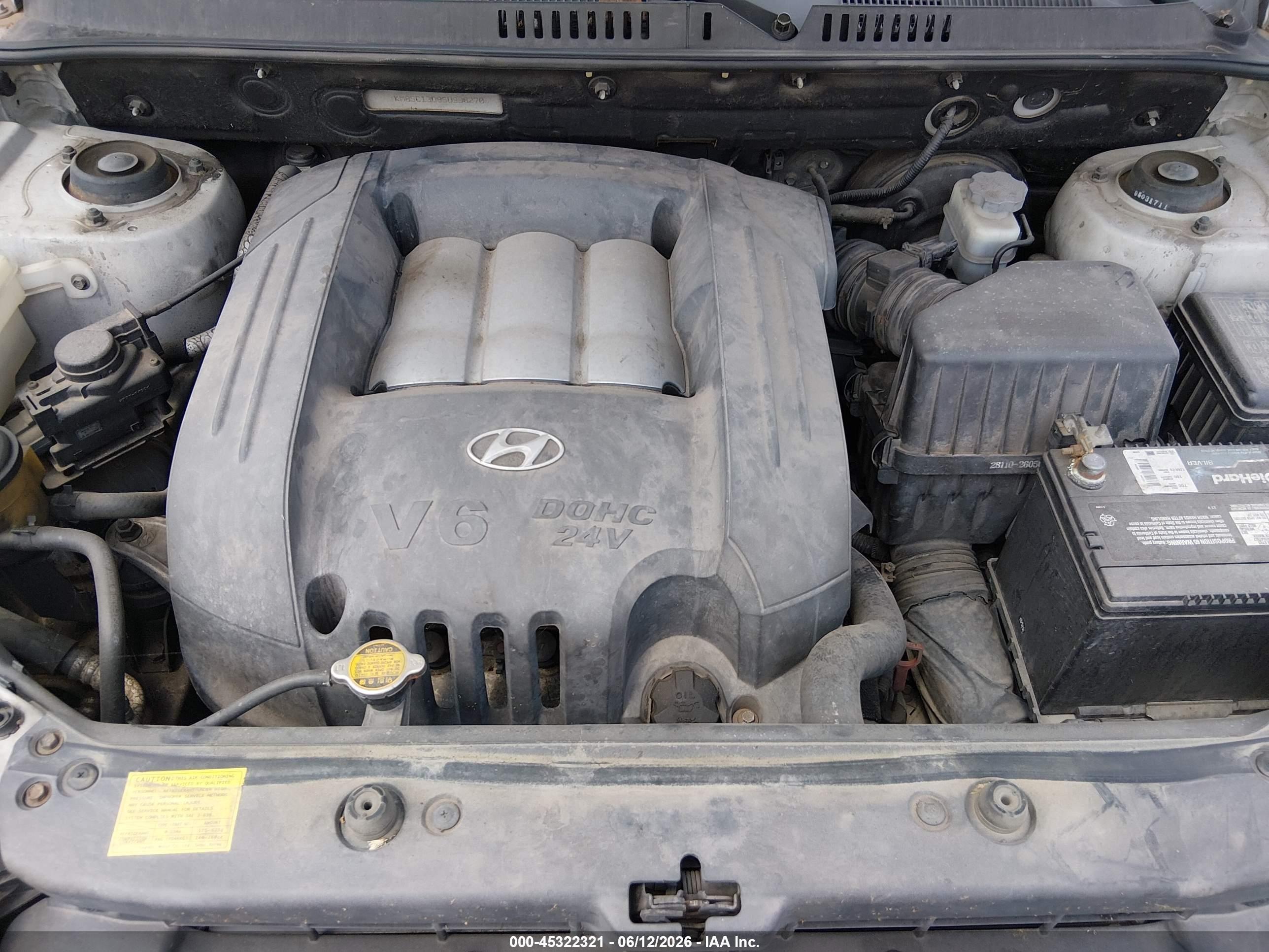 2005 Hyundai Santa Fe Gls Silver vin: KM8SC13D85U998270