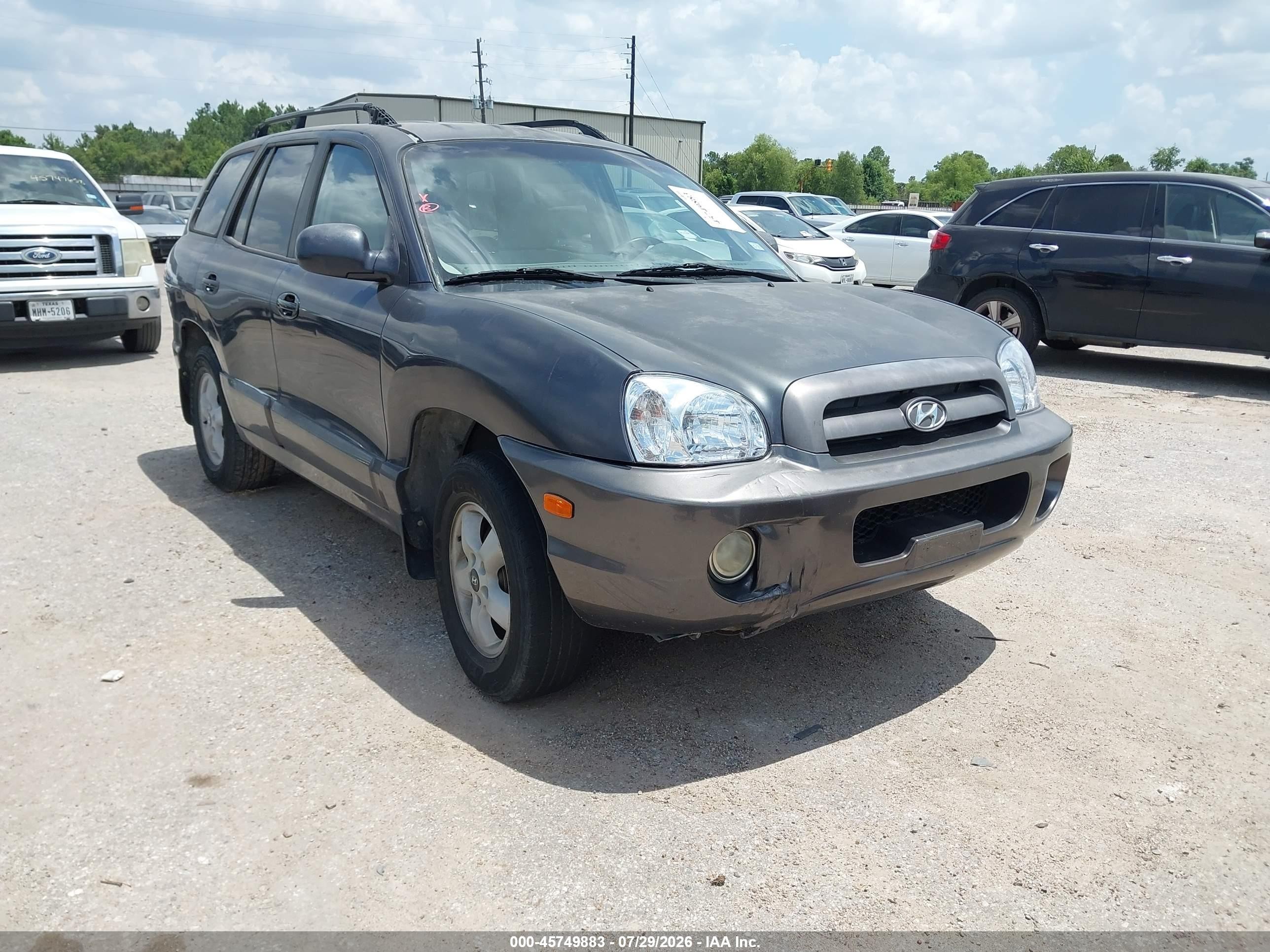 2006 Hyundai Santa Fe Gls Серый vin: KM8SC13D86U057306