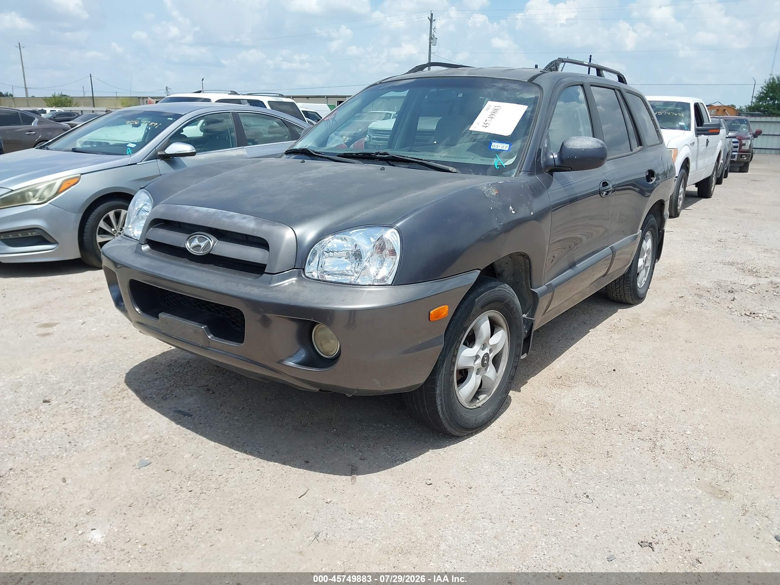2006 Hyundai Santa Fe Gls Серый vin: KM8SC13D86U057306