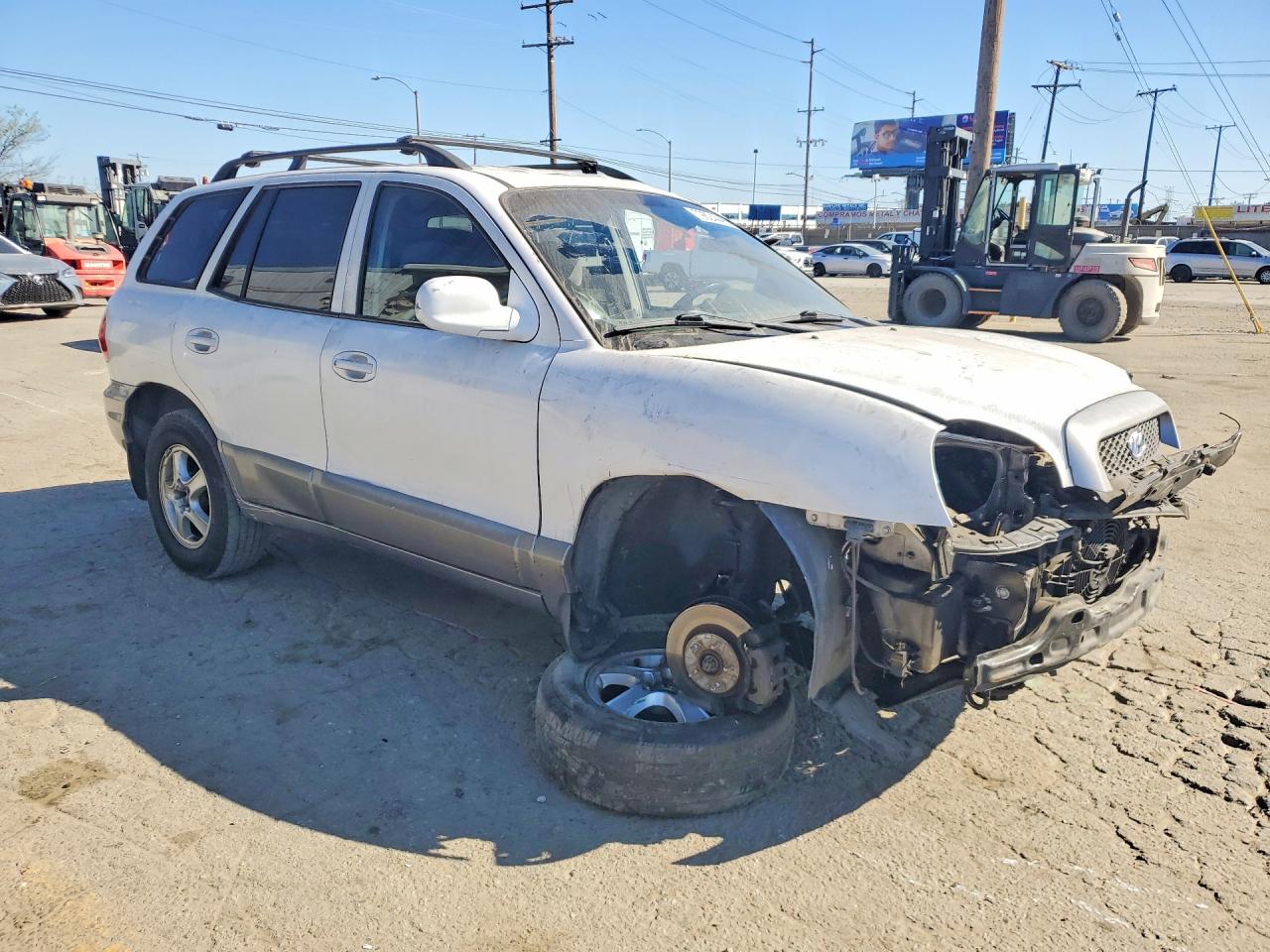 2003 Hyundai Santa Fe Gls White vin: KM8SC13D93U439789