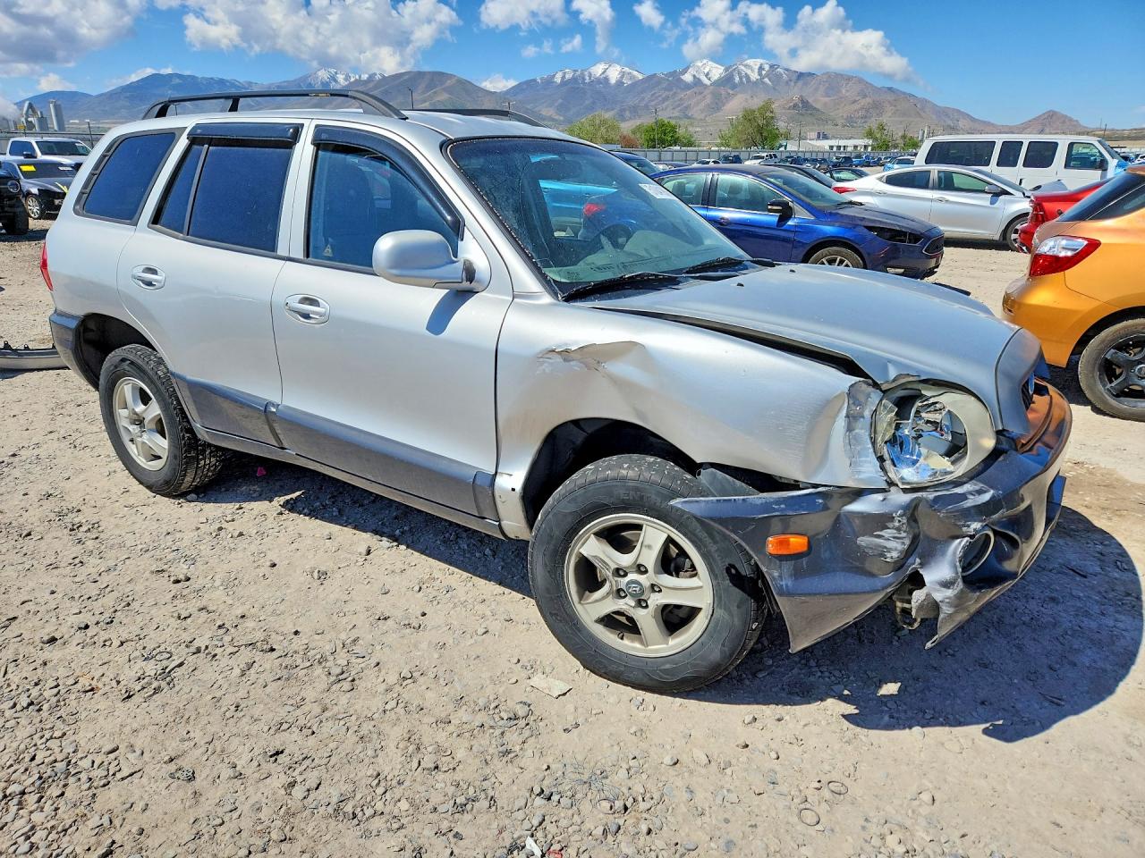 2003 Hyundai Santa Fe Gls Silver vin: KM8SC13D93U526592