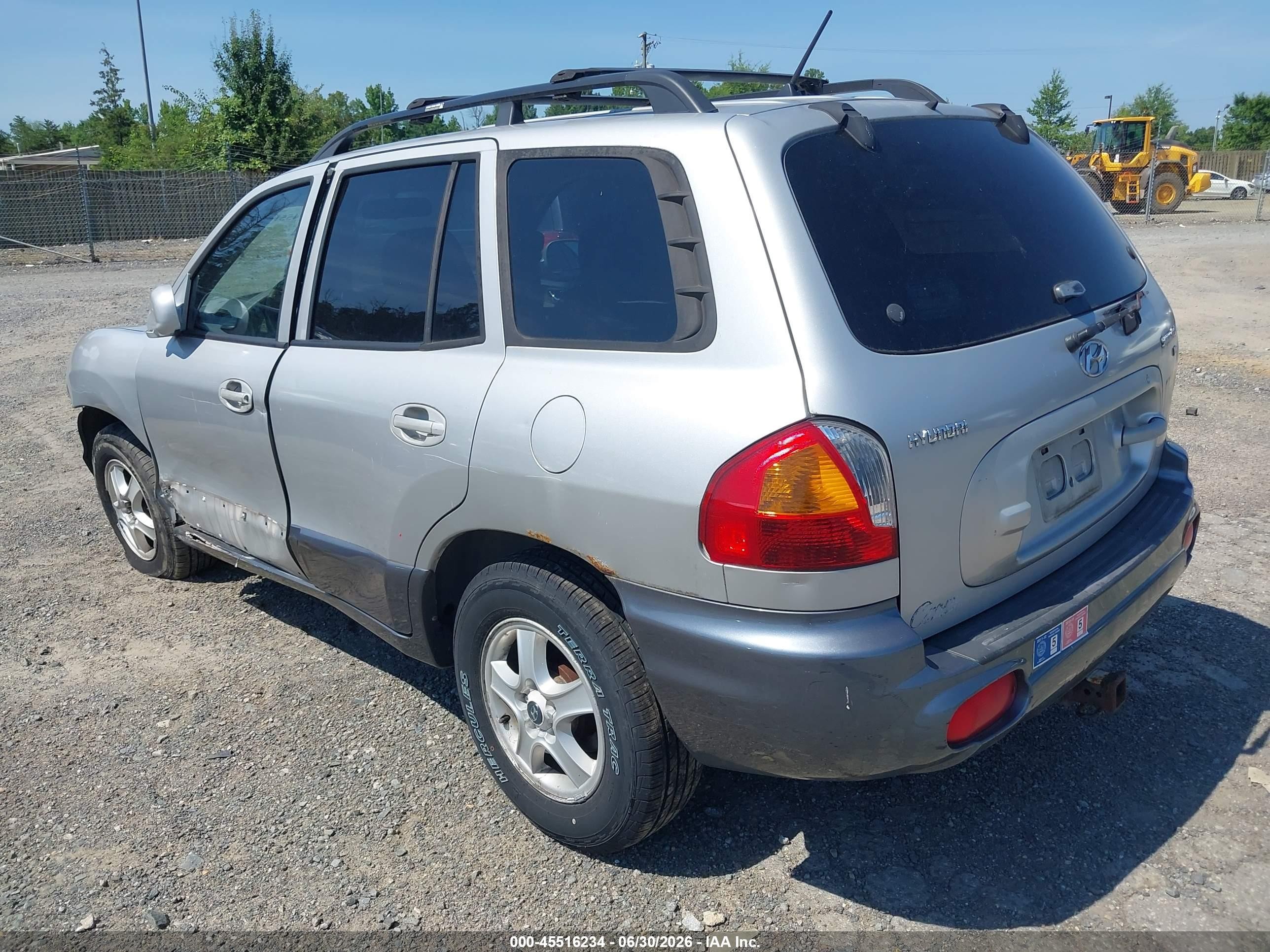 2004 Hyundai Santa Fe Gls Silver vin: KM8SC13D94U746008