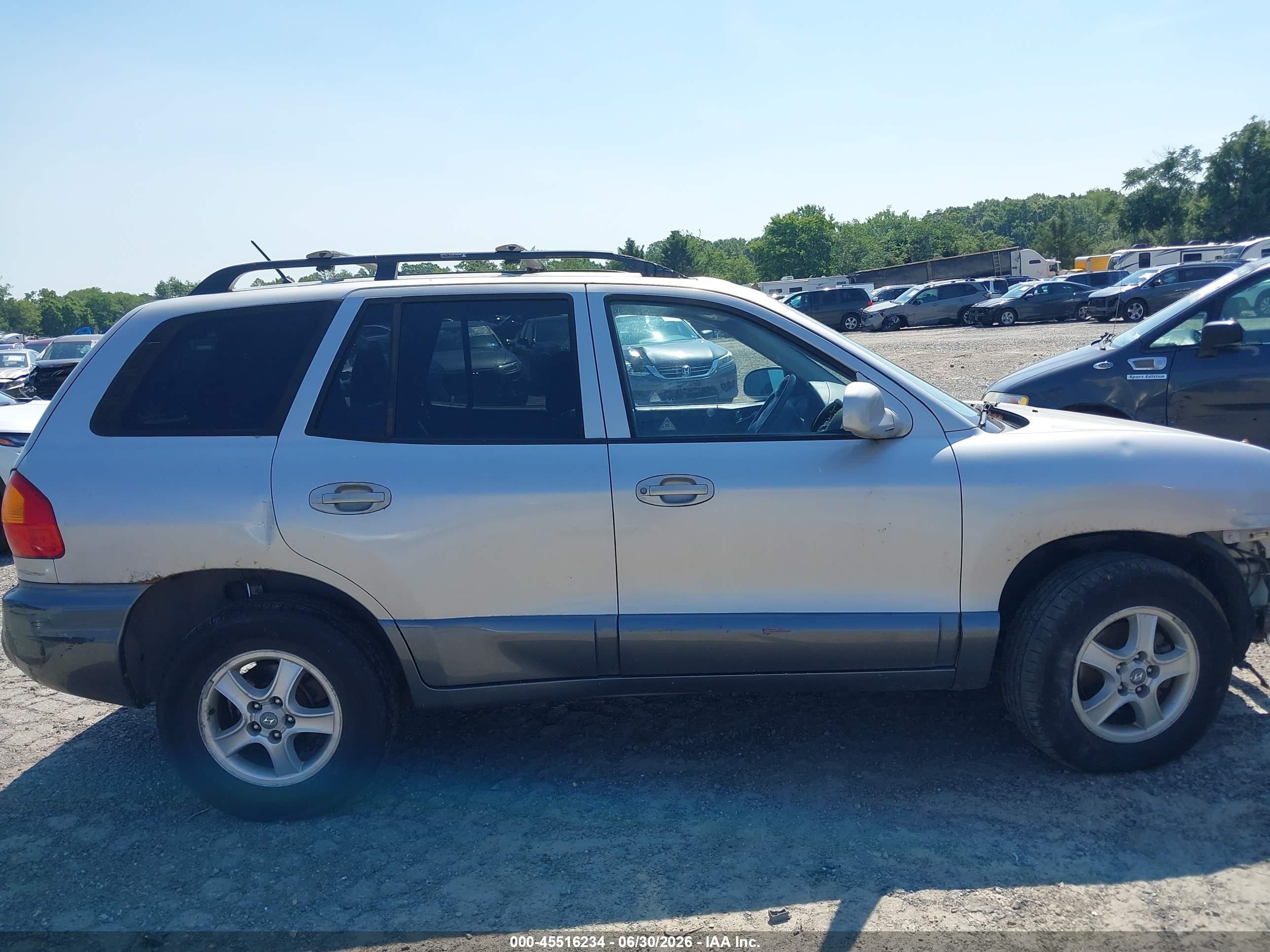 2004 Hyundai Santa Fe Gls Silver vin: KM8SC13D94U746008