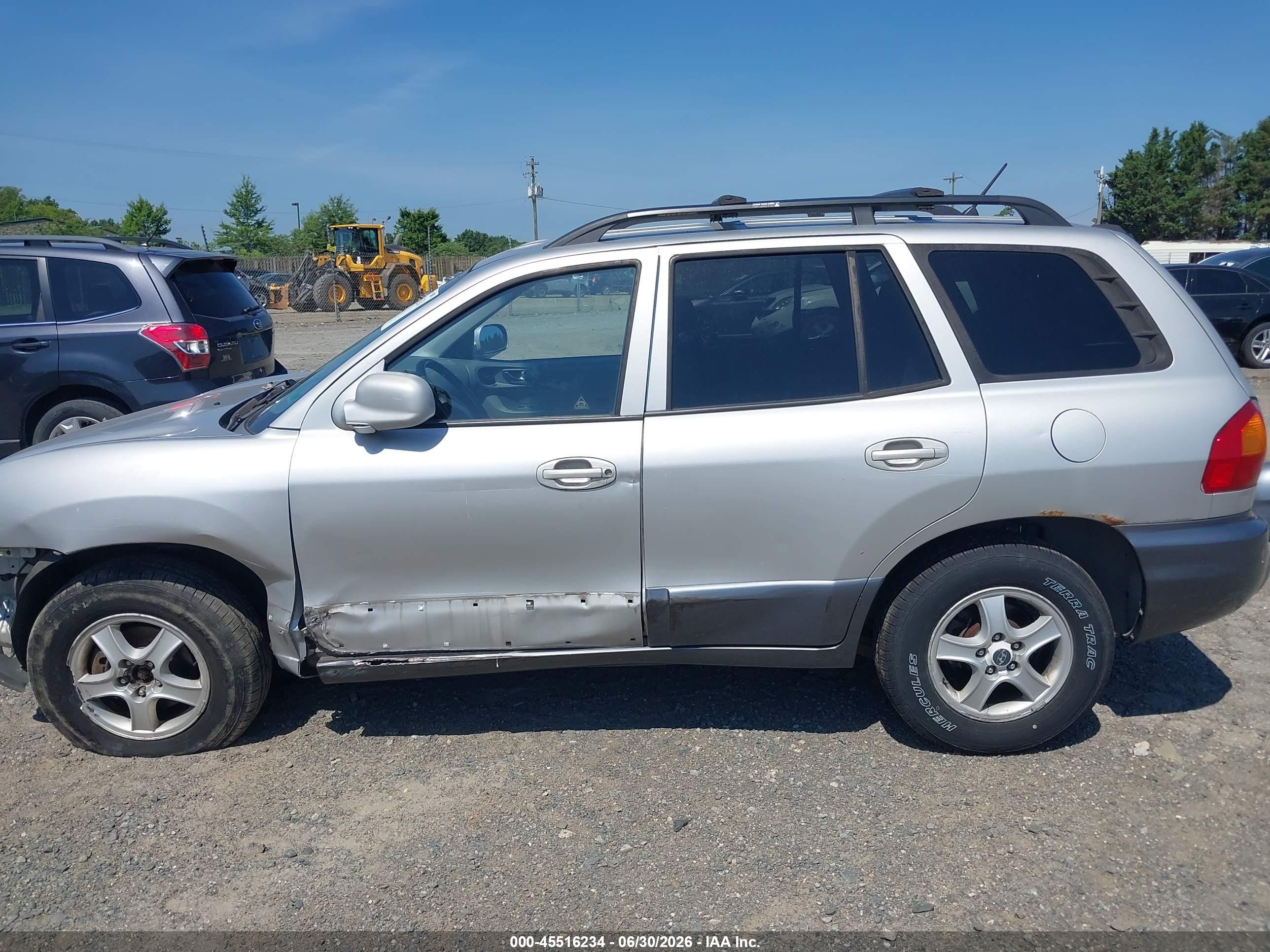 2004 Hyundai Santa Fe Gls Silver vin: KM8SC13D94U746008