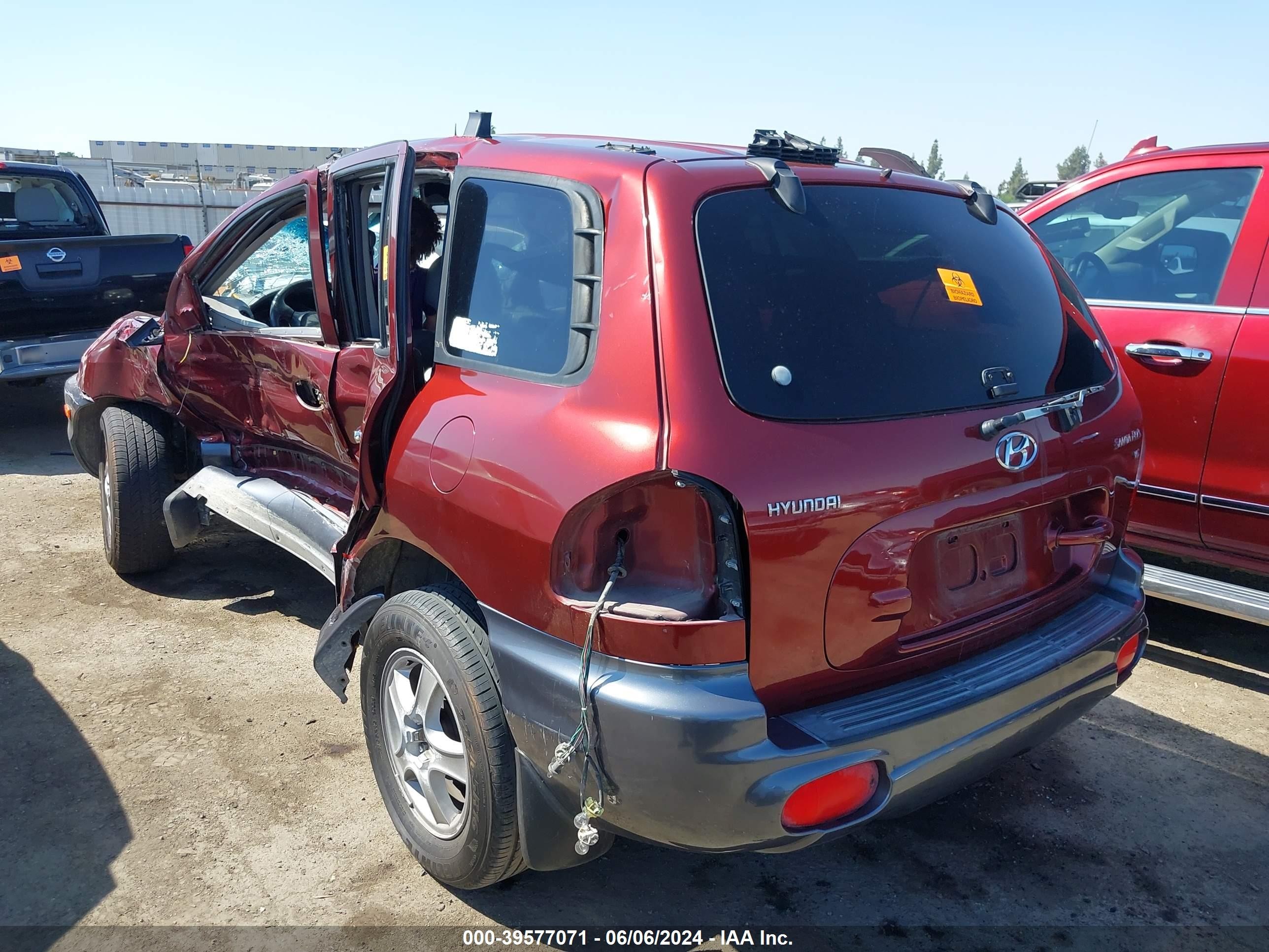 2002 Hyundai Santa Fe Gls/lx Red vin: KM8SC13DX2U177456