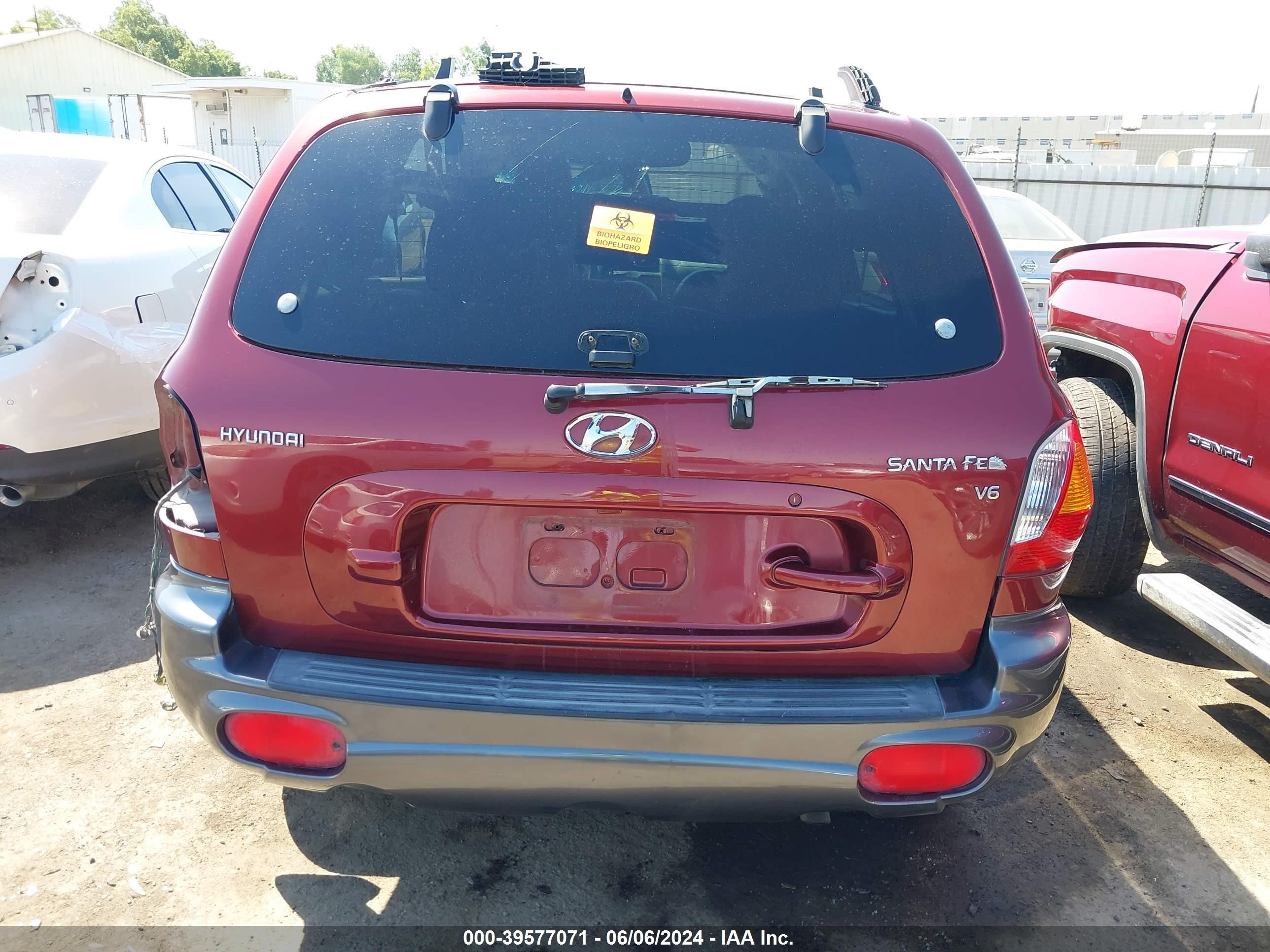 2002 Hyundai Santa Fe Gls/lx Red vin: KM8SC13DX2U177456