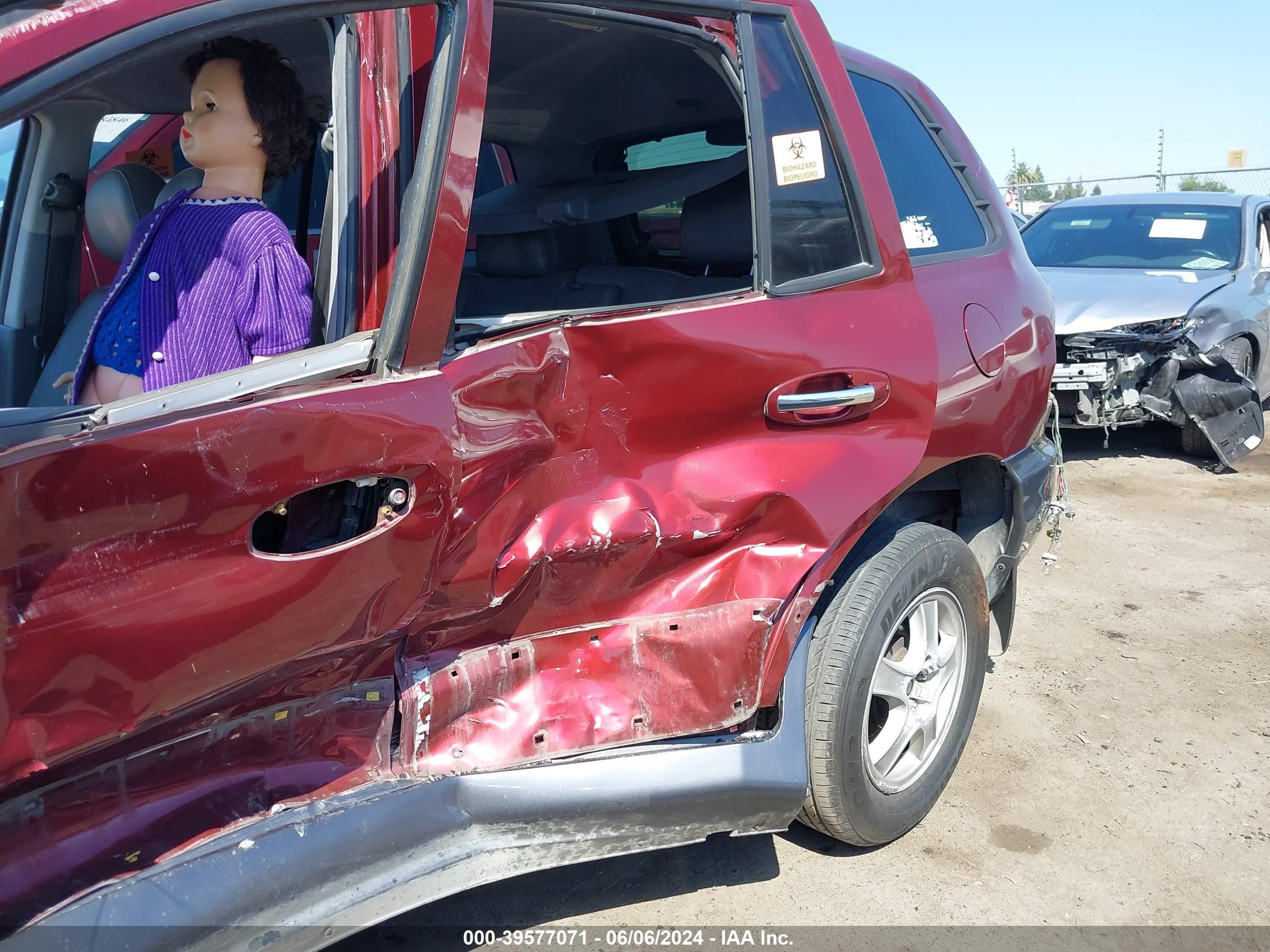 2002 Hyundai Santa Fe Gls/lx Red vin: KM8SC13DX2U177456