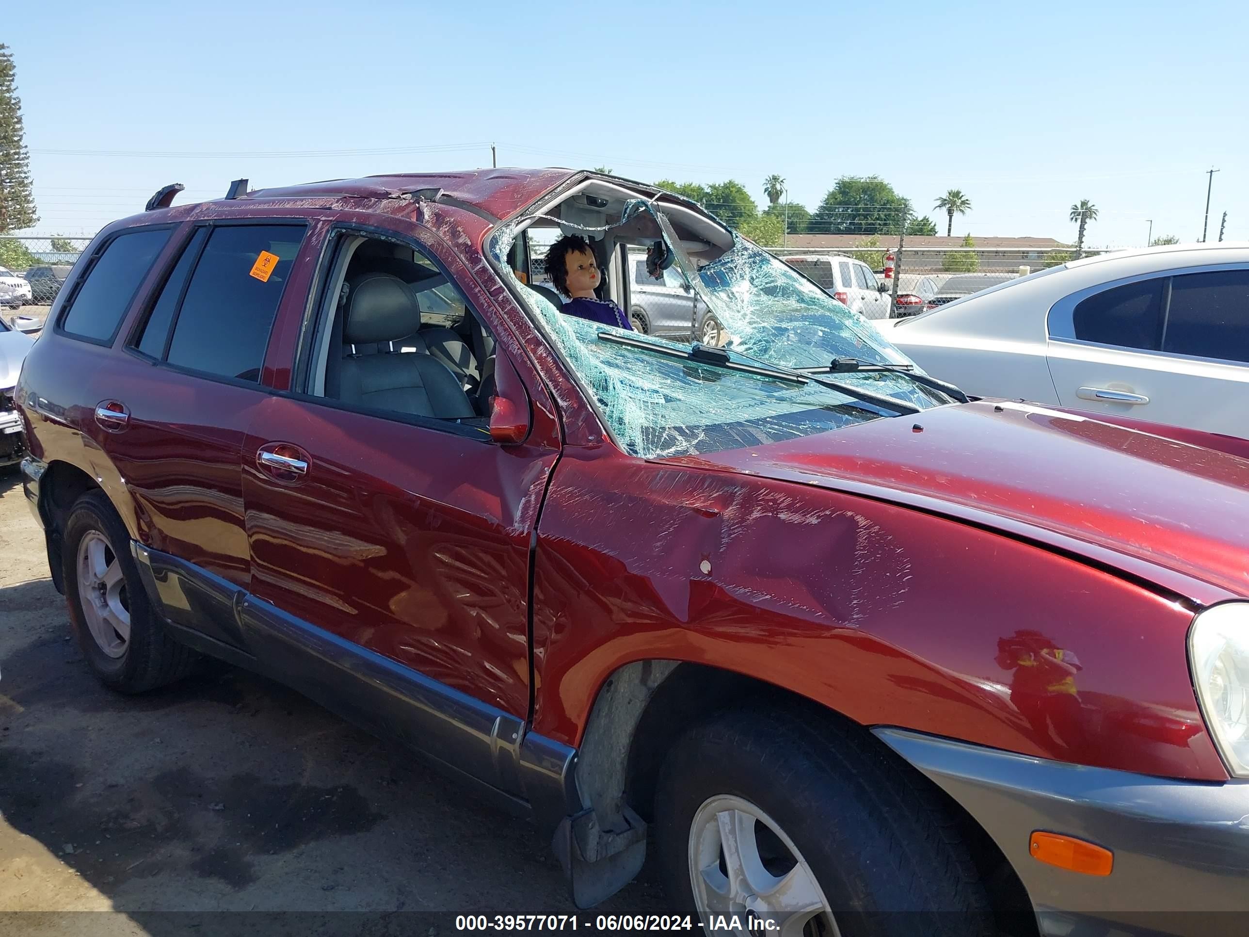 2002 Hyundai Santa Fe Gls/lx Red vin: KM8SC13DX2U177456