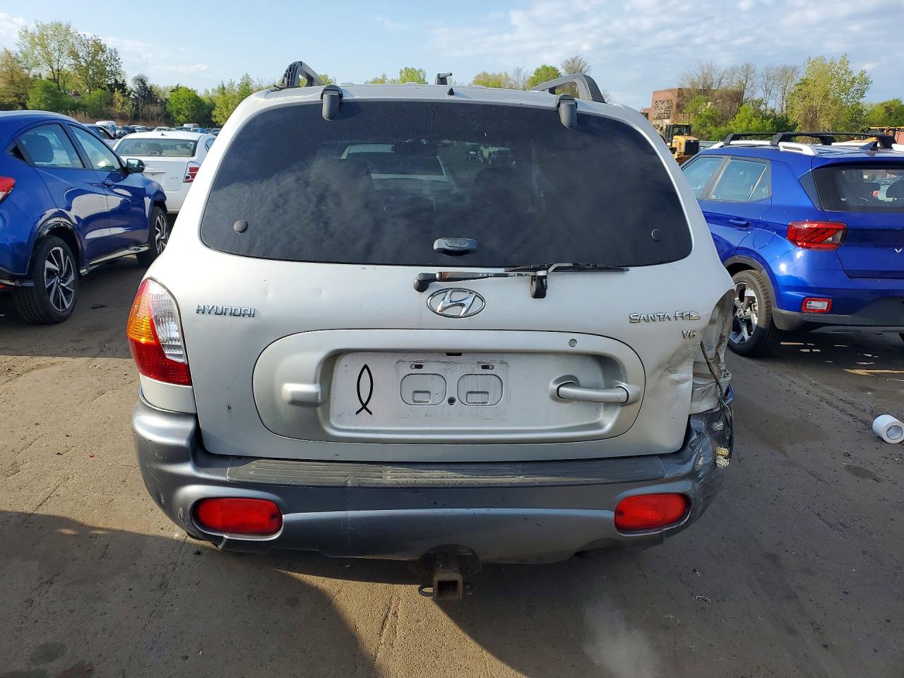 2004 Hyundai Santa Fe Gls Silver vin: KM8SC13DX4U727094
