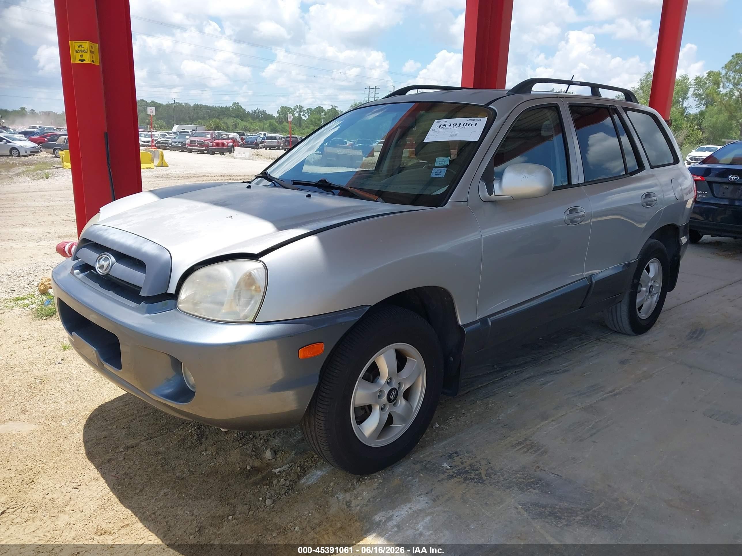 2005 Hyundai Santa Fe Gls Серебряный vin: KM8SC13DX5U937714