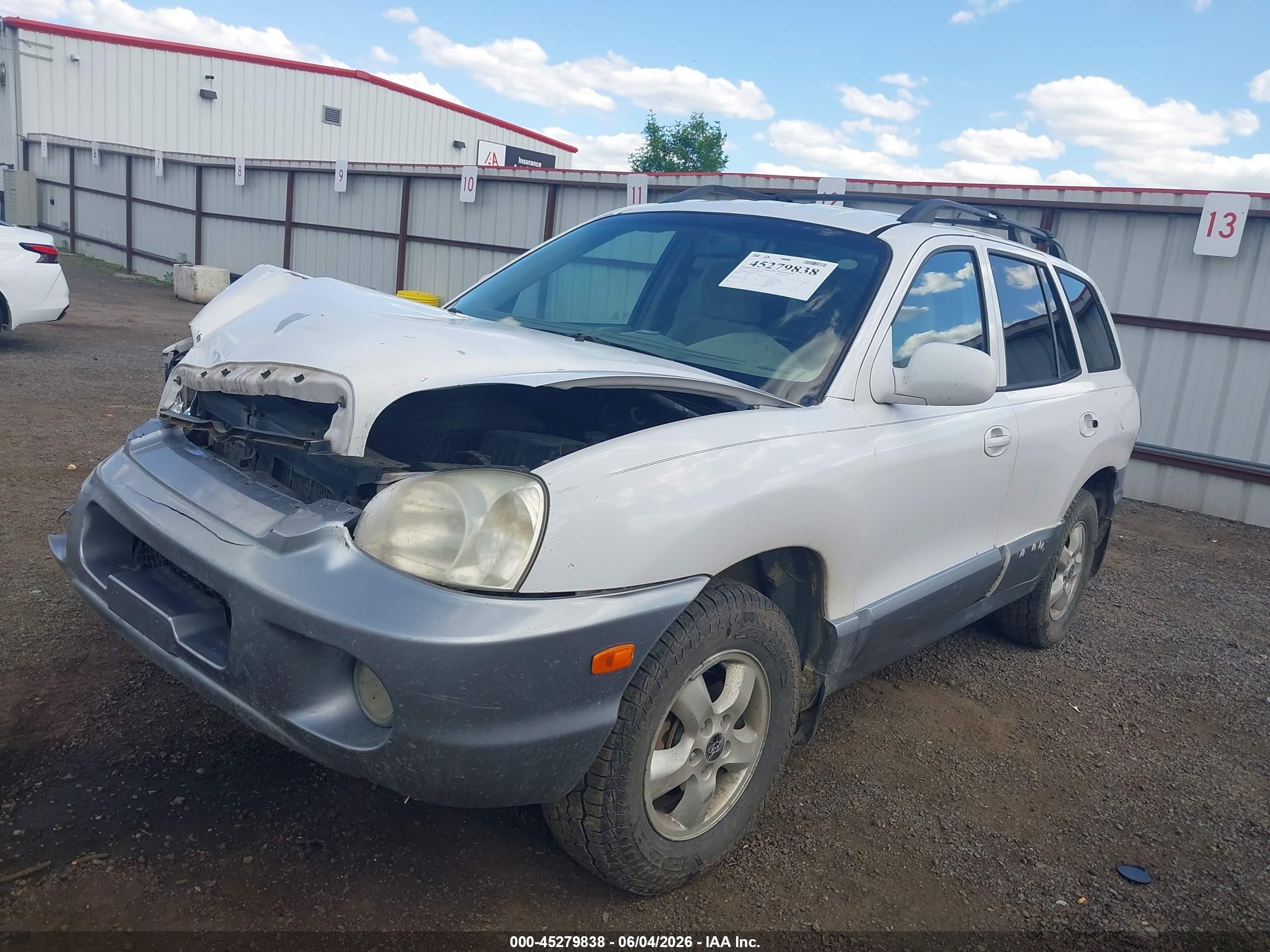 2005 Hyundai Santa Fe Gls White vin: KM8SC13DX5U947661