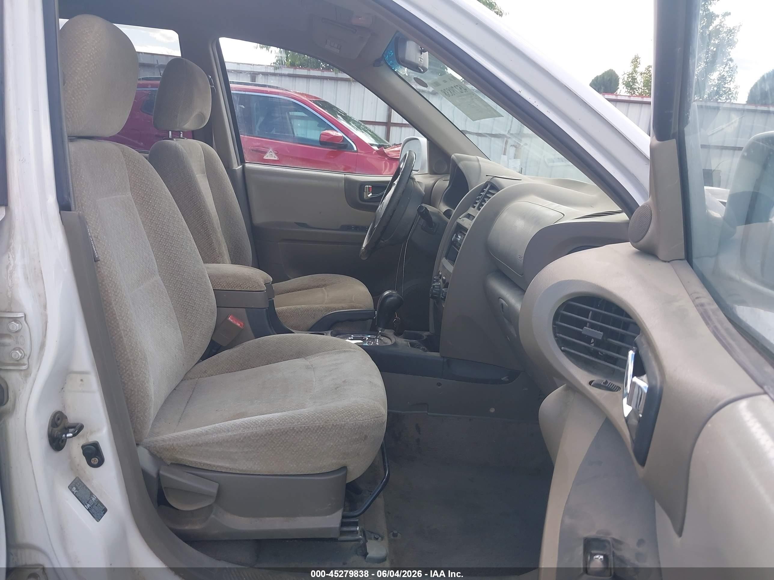 2005 Hyundai Santa Fe Gls White vin: KM8SC13DX5U947661