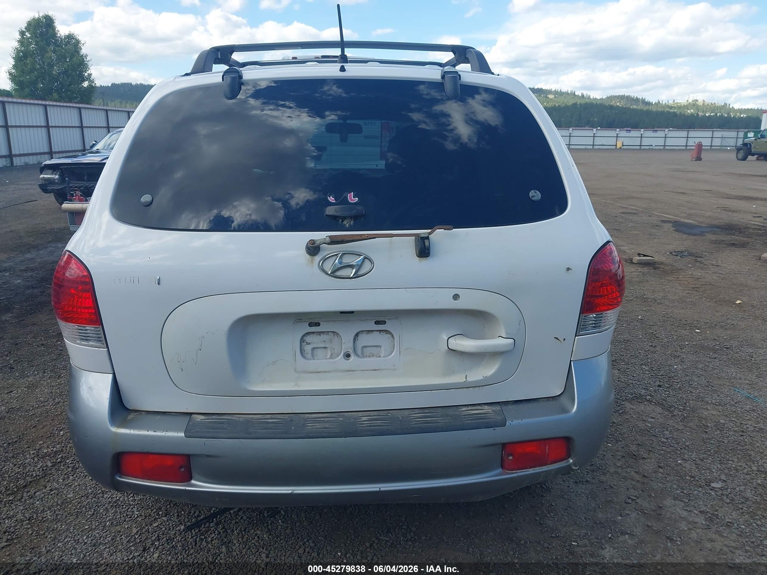 2005 Hyundai Santa Fe Gls White vin: KM8SC13DX5U947661
