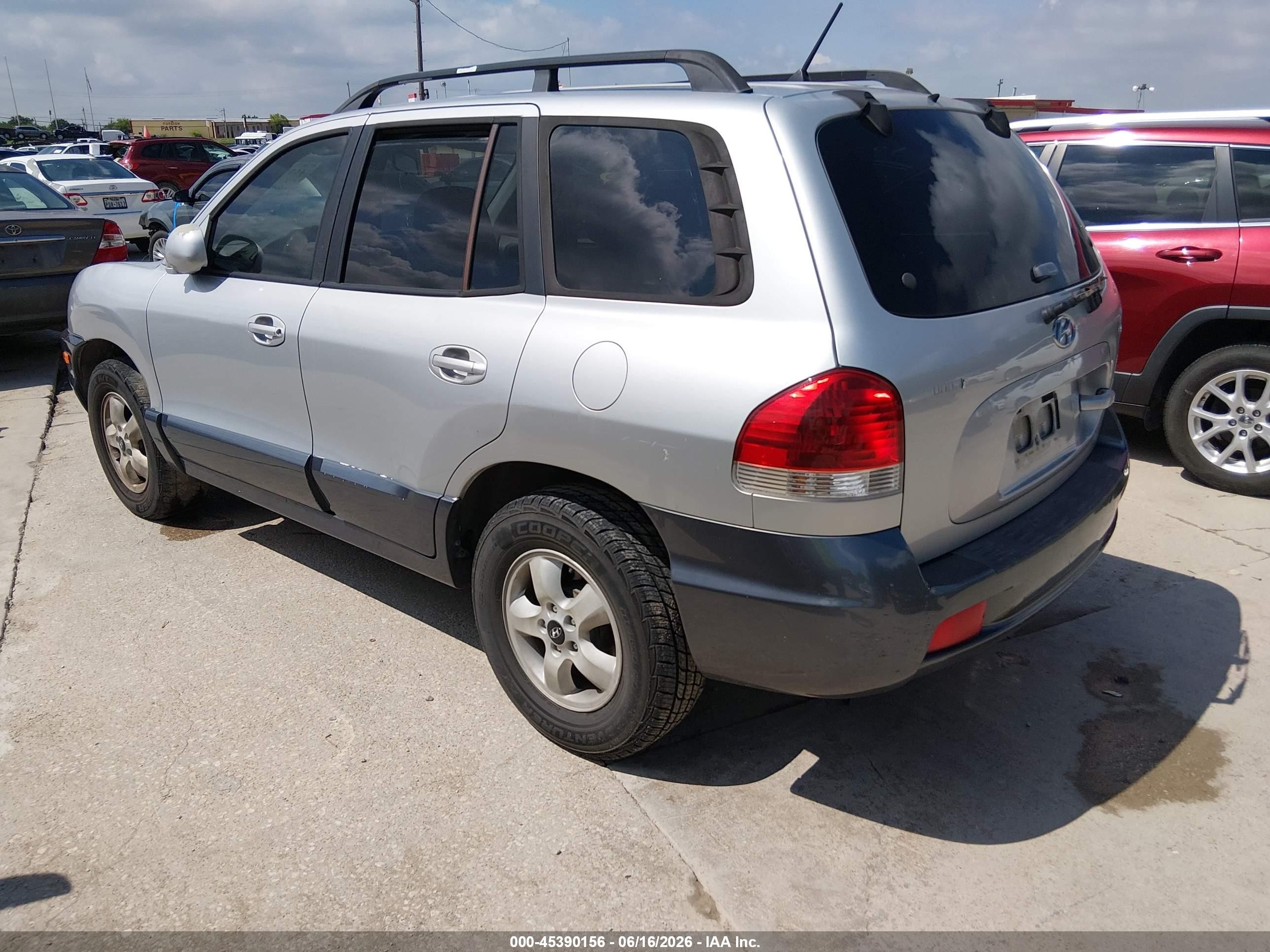 2006 Hyundai Santa Fe Gls Silver vin: KM8SC13DX6U034349
