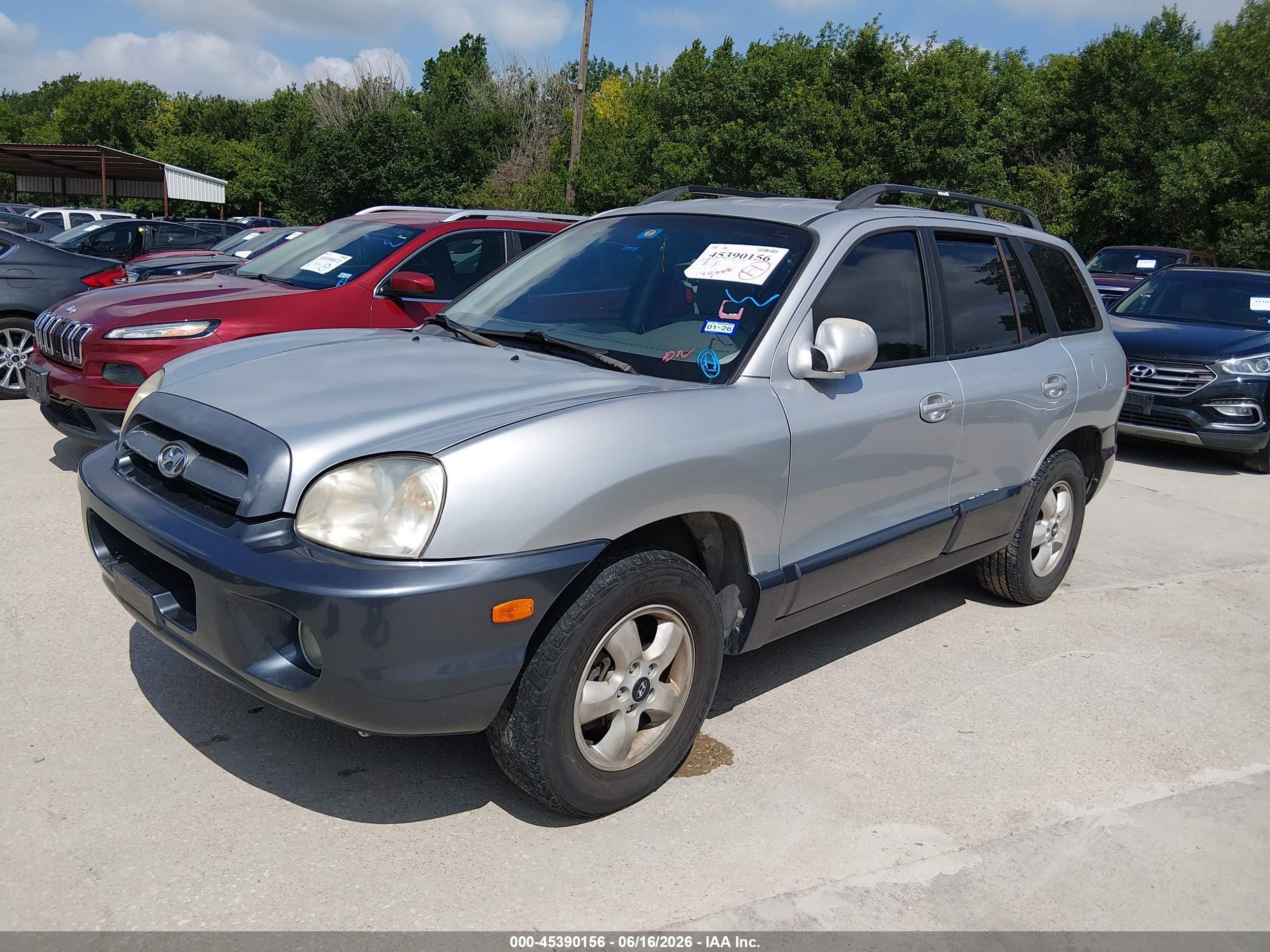 2006 Hyundai Santa Fe Gls Silver vin: KM8SC13DX6U034349