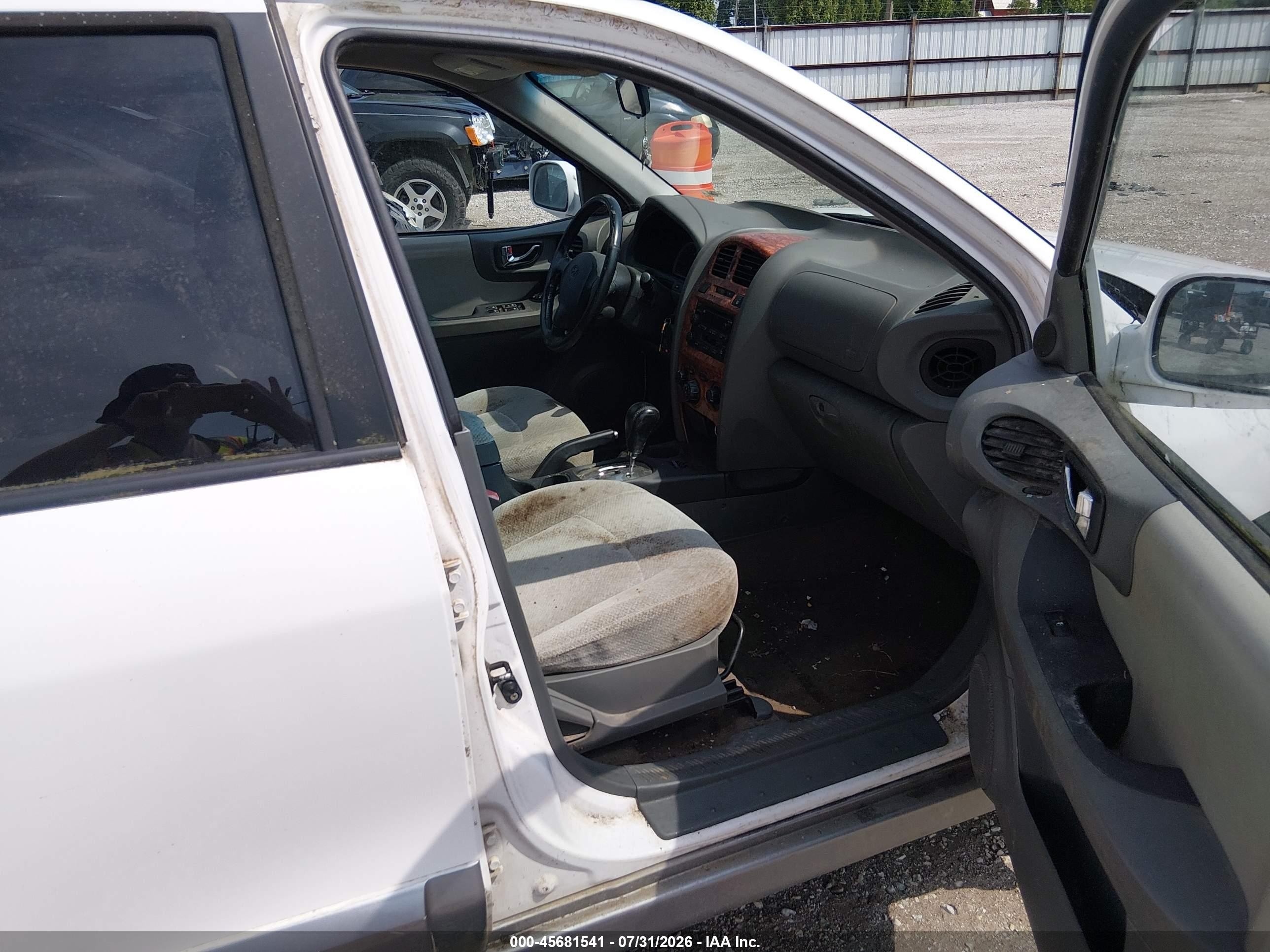 2006 Hyundai Santa Fe Gls White vin: KM8SC13DX6U059381