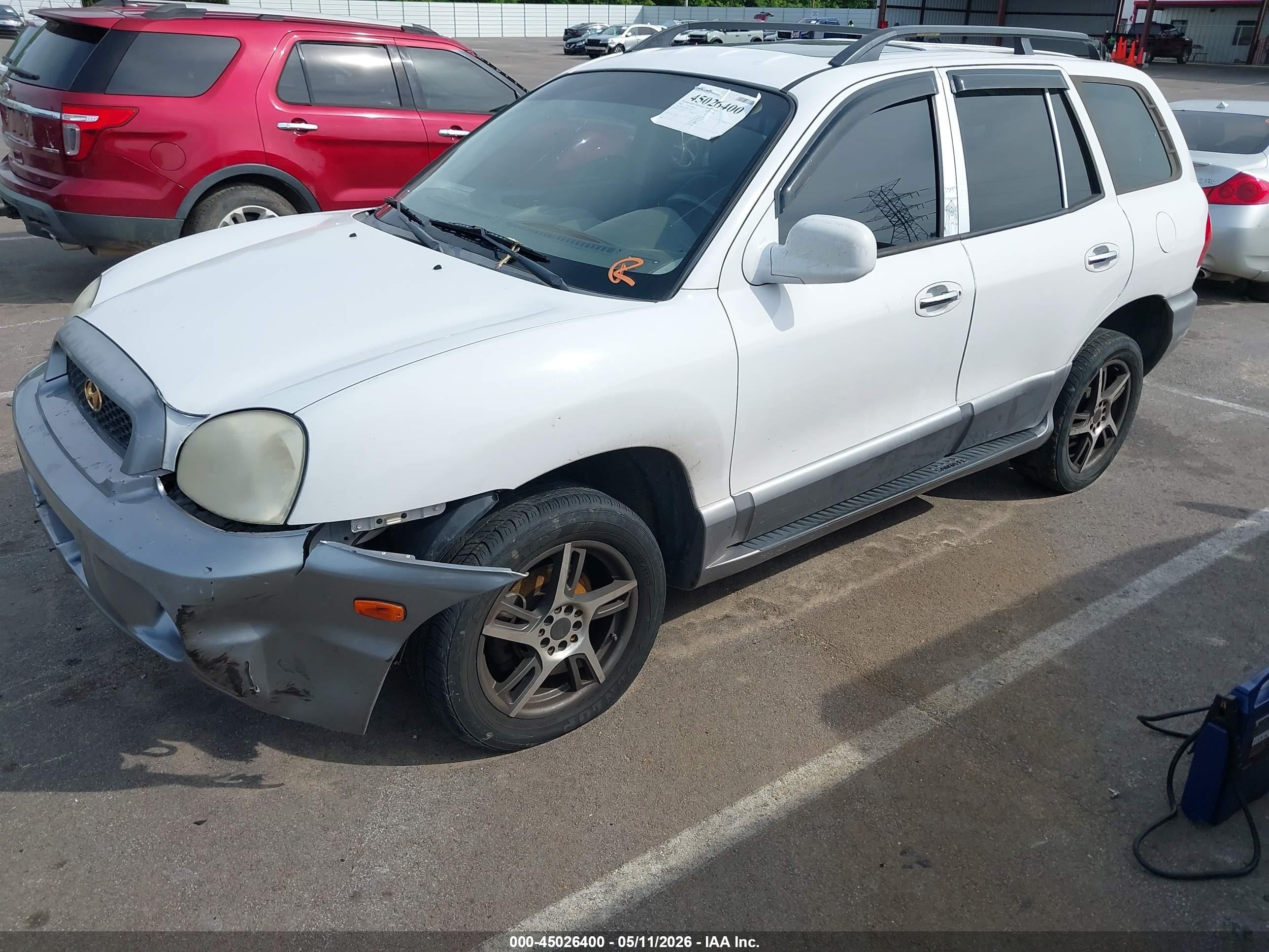 2003 Hyundai Santa Fe Gls/lx White vin: KM8SC13E03U543547