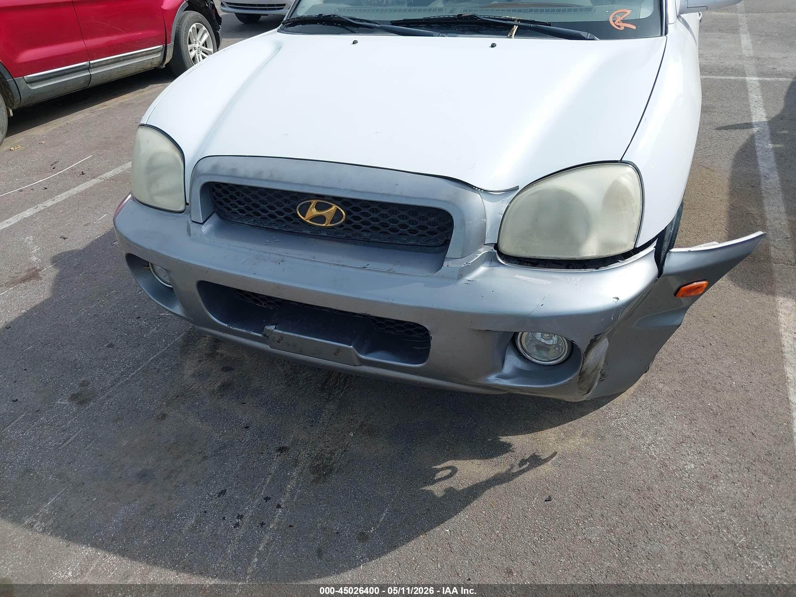 2003 Hyundai Santa Fe Gls/lx White vin: KM8SC13E03U543547