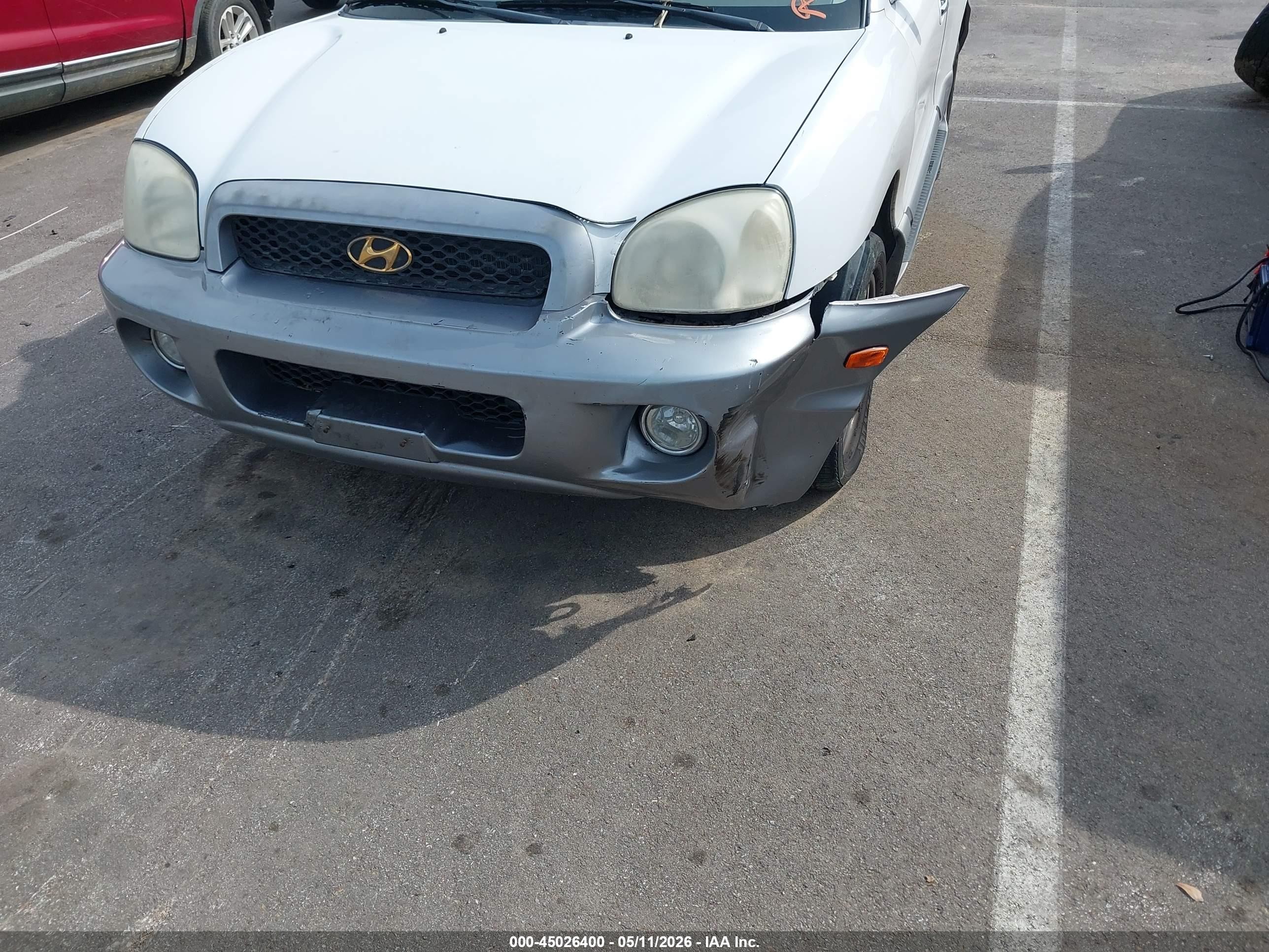 2003 Hyundai Santa Fe Gls/lx White vin: KM8SC13E03U543547