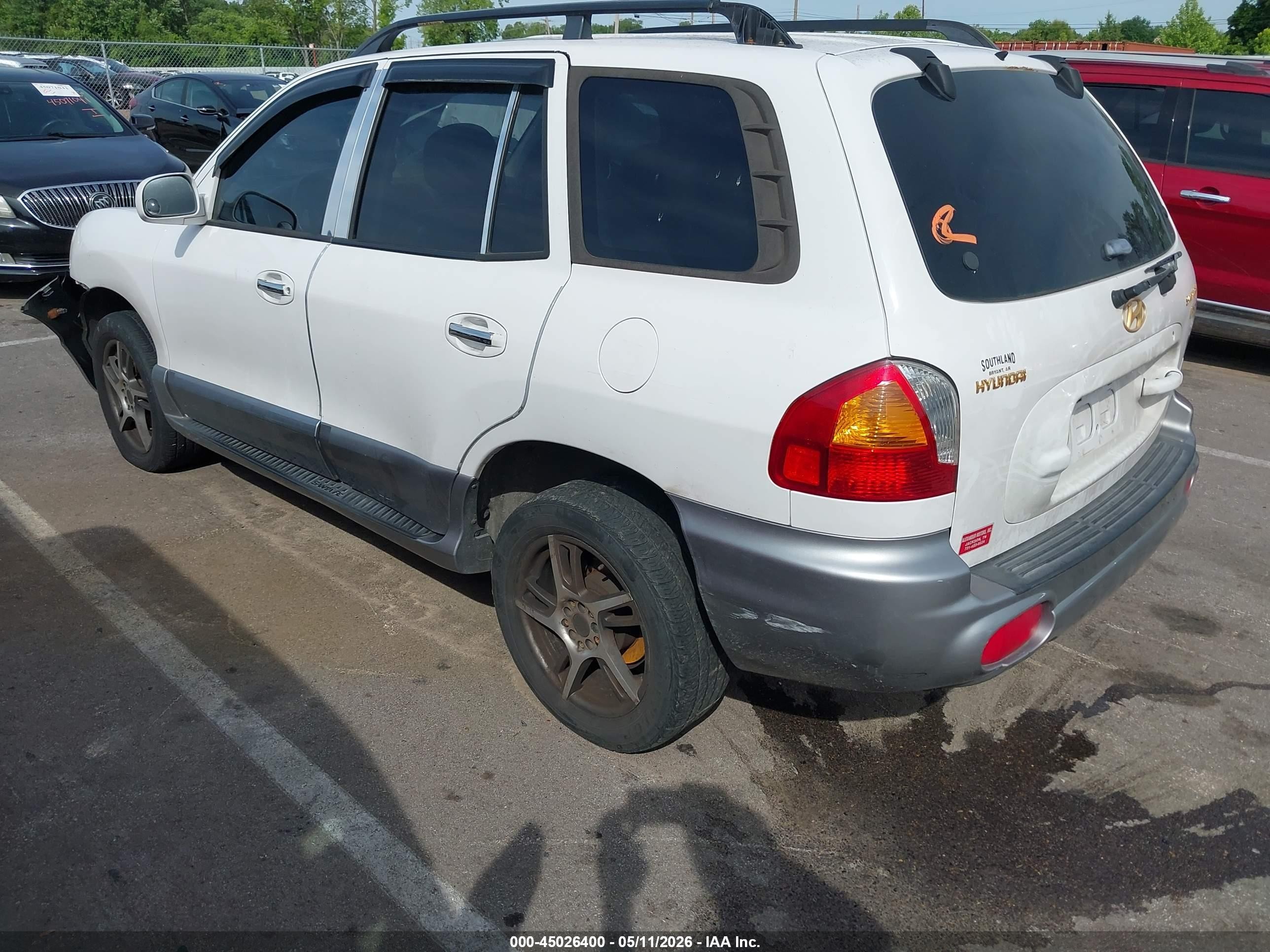 2003 Hyundai Santa Fe Gls/lx White vin: KM8SC13E03U543547