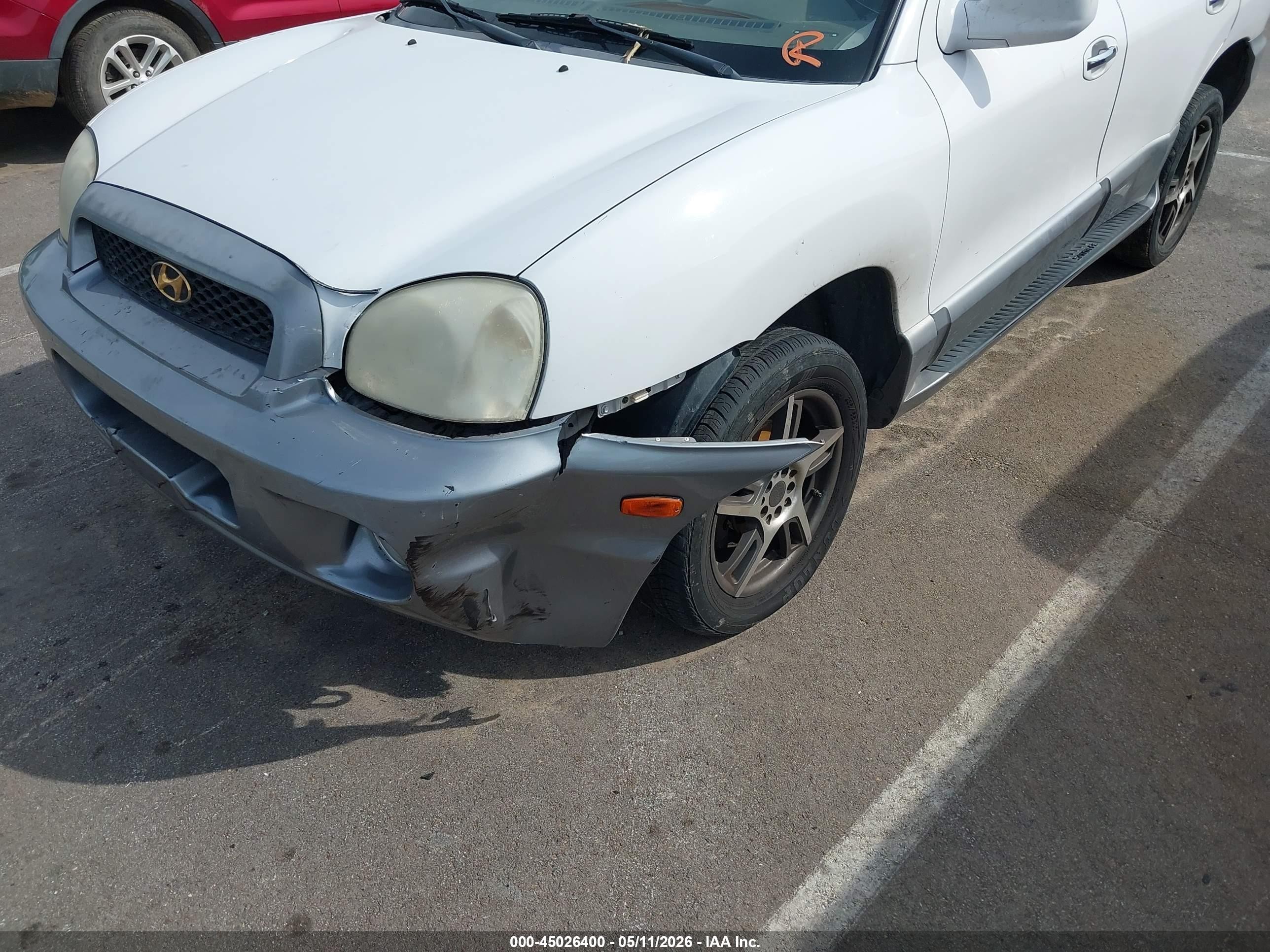 2003 Hyundai Santa Fe Gls/lx White vin: KM8SC13E03U543547