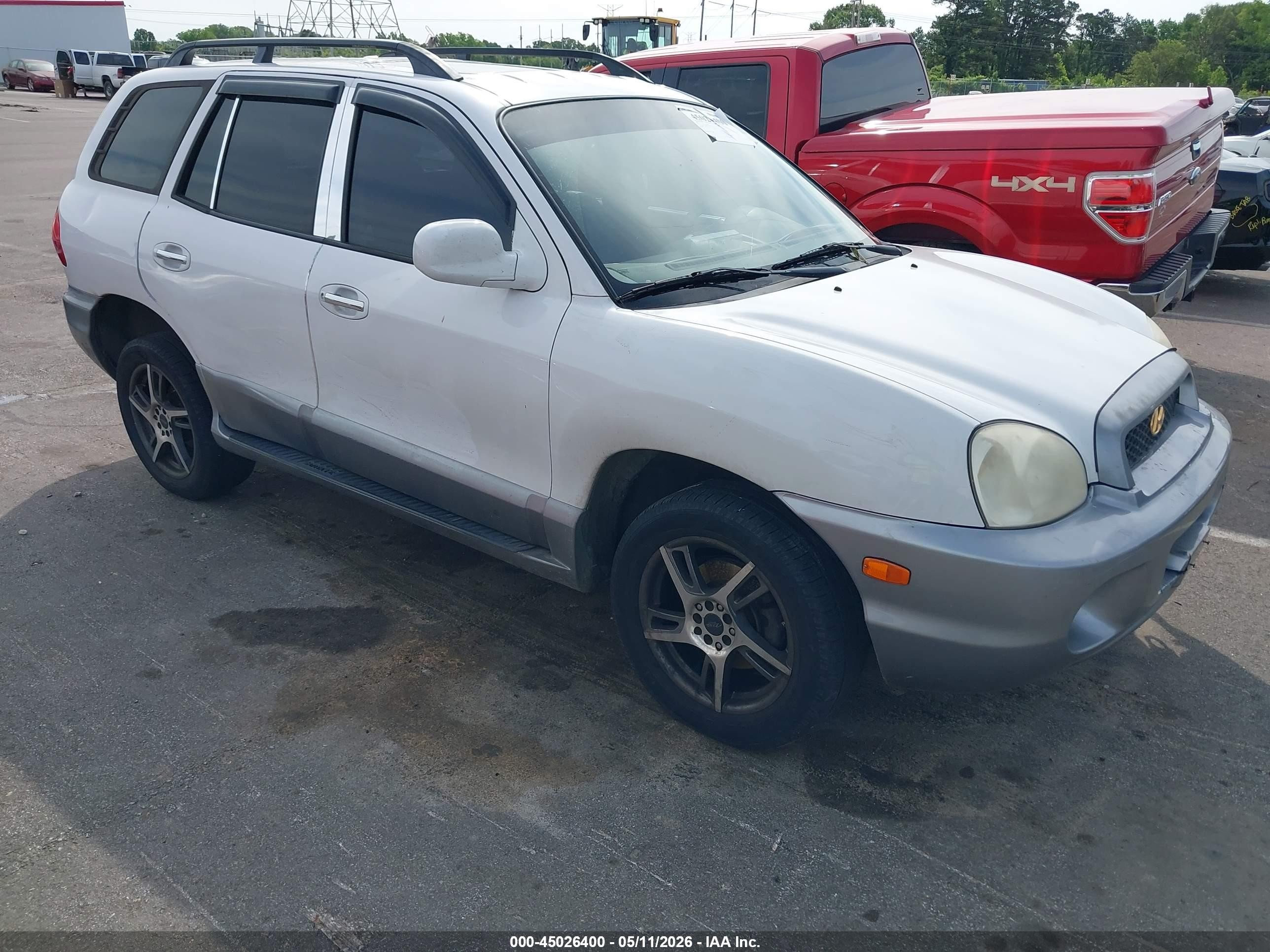2003 Hyundai Santa Fe Gls/lx White vin: KM8SC13E03U543547