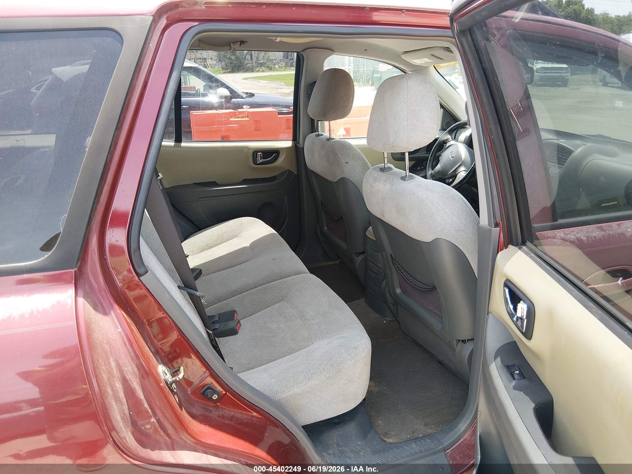 2005 Hyundai Santa Fe Gls/lx Burgundy vin: KM8SC13E05U941649