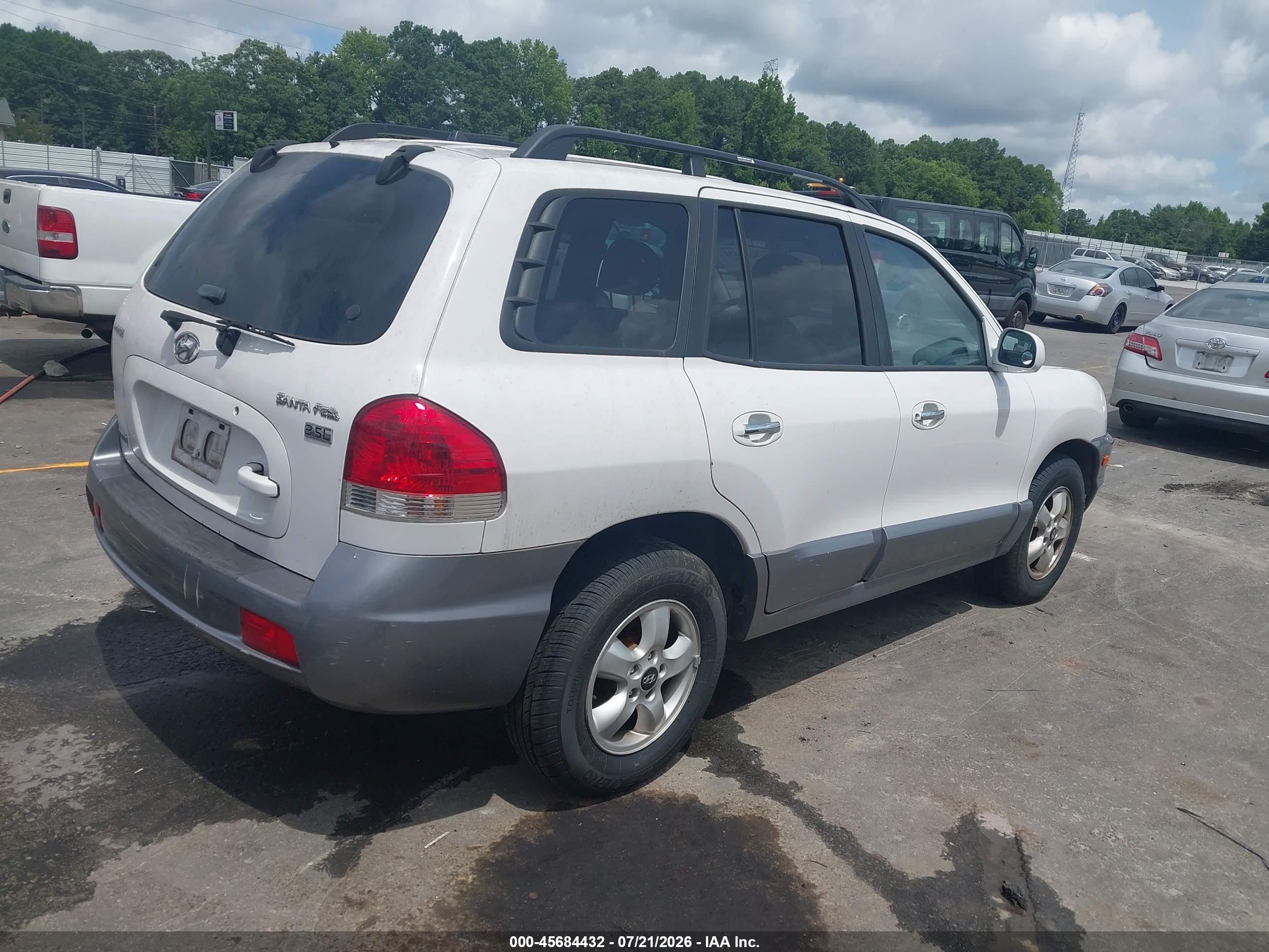 2006 Hyundai Santa Fe Gls/limited White vin: KM8SC13E06U044994