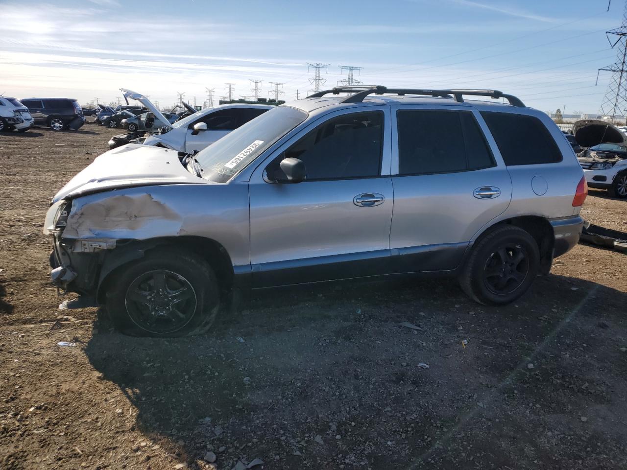 2004 Hyundai Santa Fe Gls Silver vin: KM8SC13E14U644341